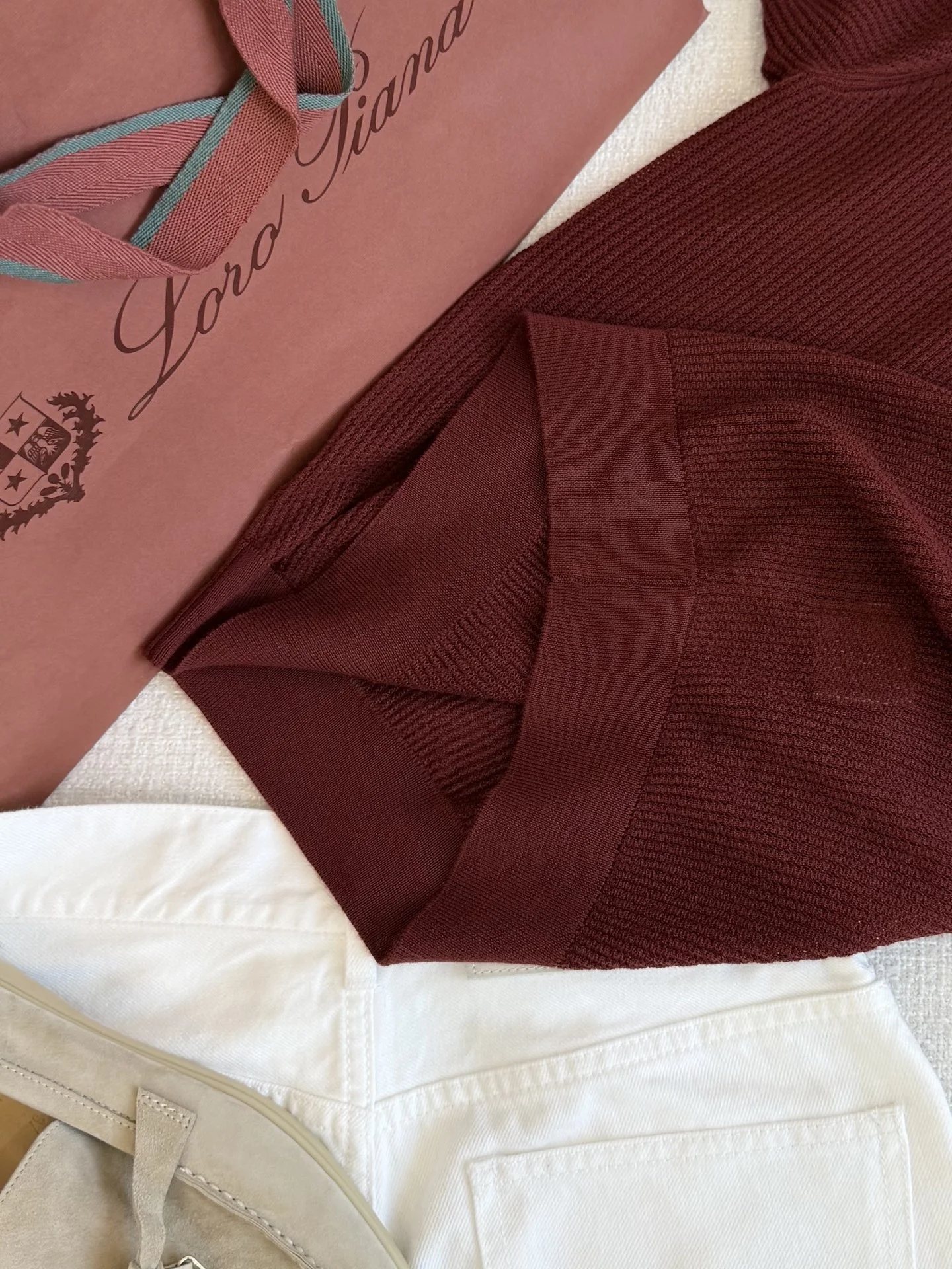 LORO PIANA Polos Maroon-Gold S-L B55202609060276 - Image 6