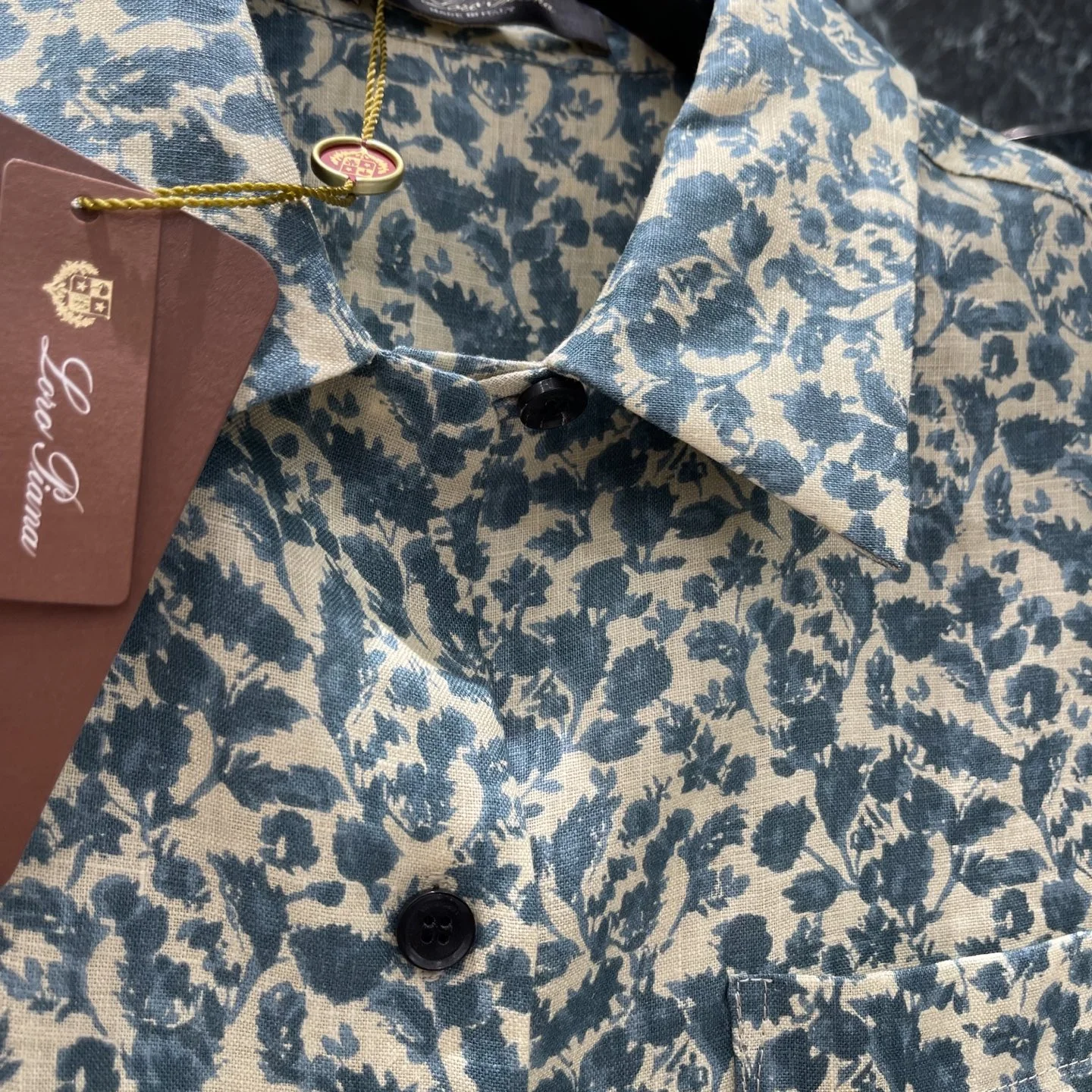 LORO PIANA Shirts Cream-Blue S-L C30202609061639 - Image 4