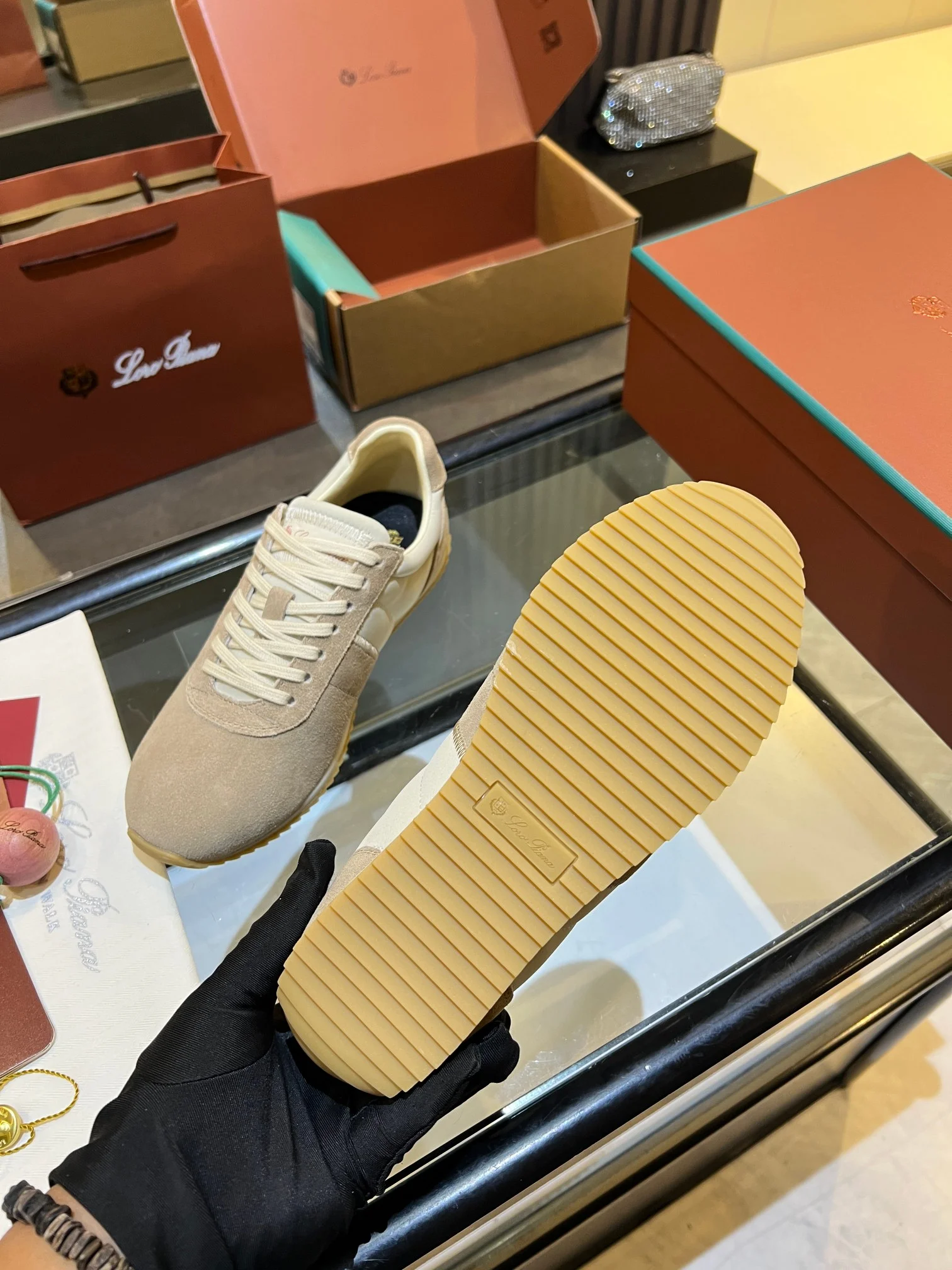 LORO PIANA Sneakers Beige-Cream B40202609111844 - Image 12