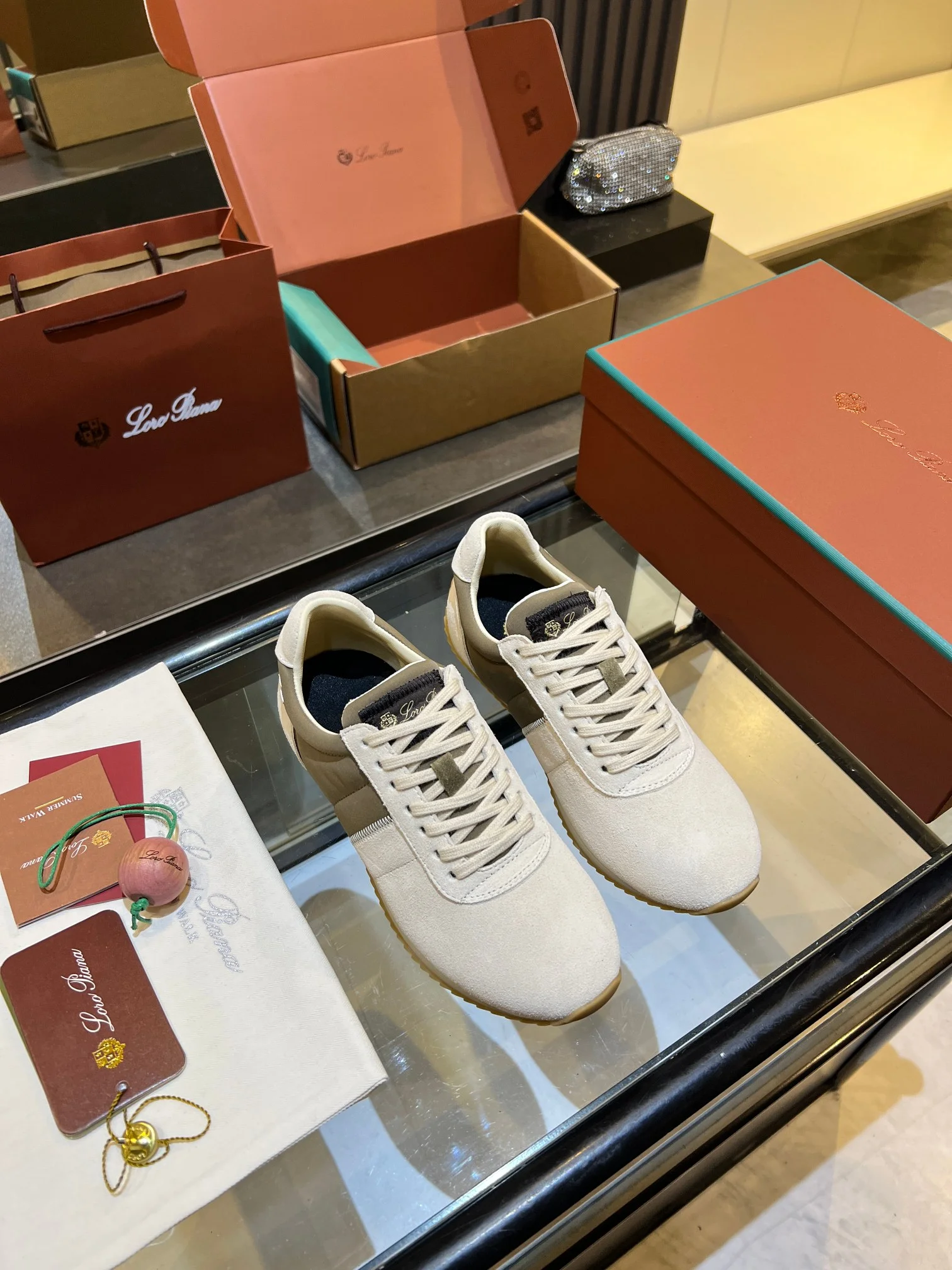 LORO PIANA Sneakers Cream-Brown B40202609111846 - Image 13
