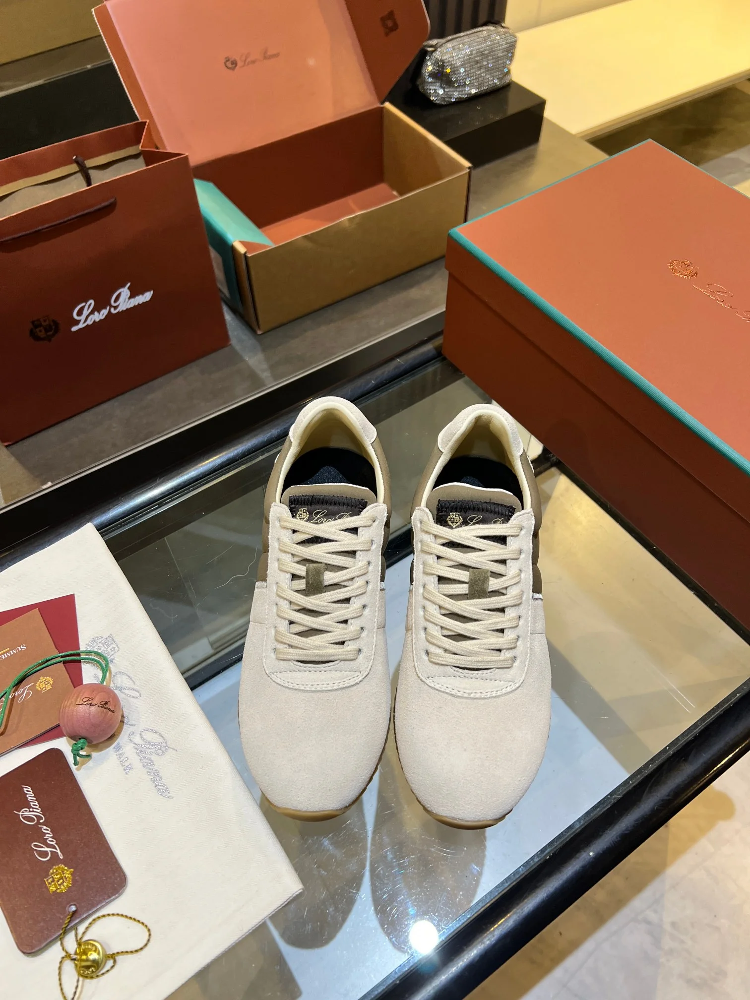 LORO PIANA Sneakers Cream-Brown B40202609111846 - Image 14