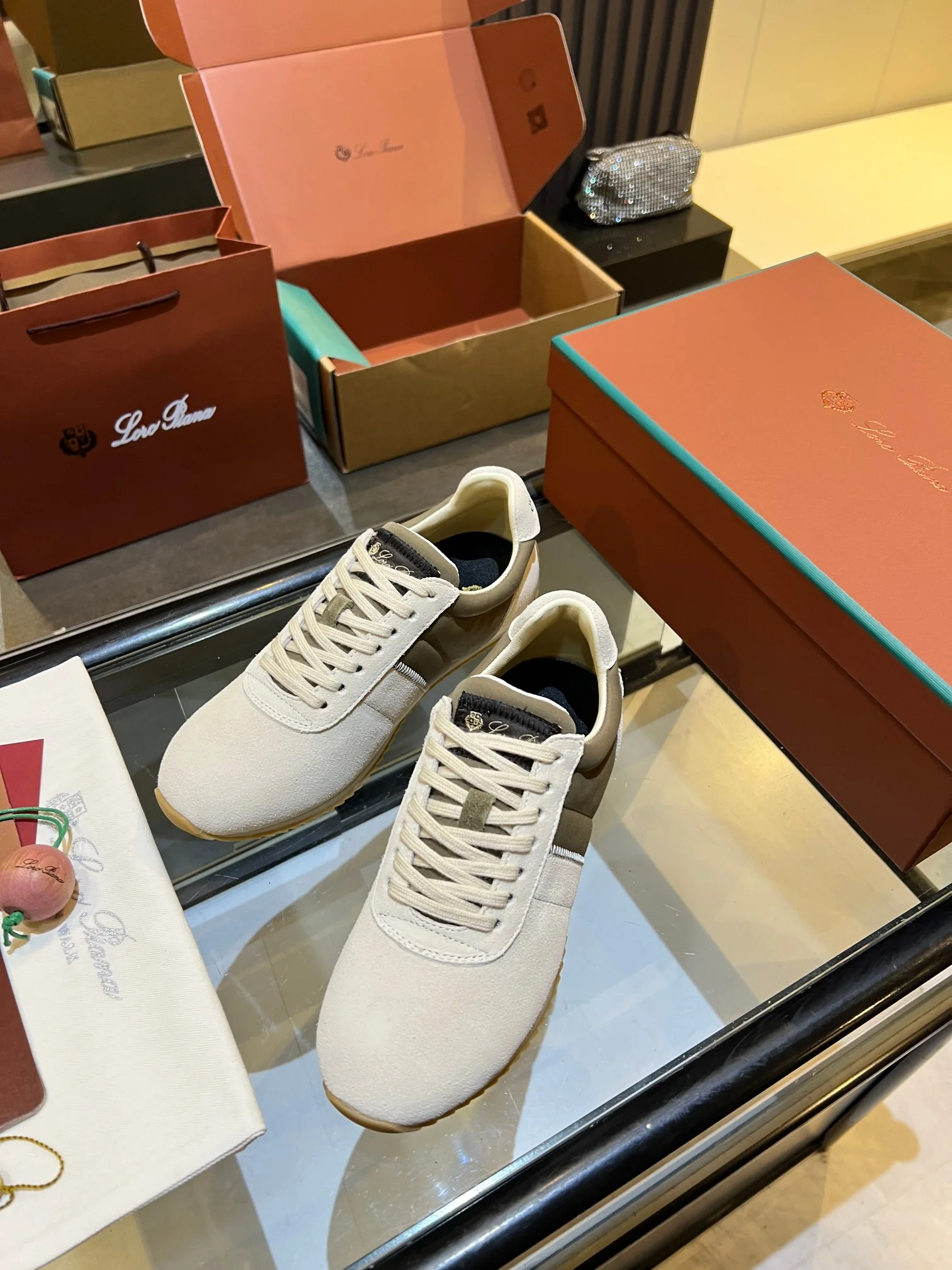 LORO PIANA Sneakers Cream-Brown B40202609111846 - Image 15