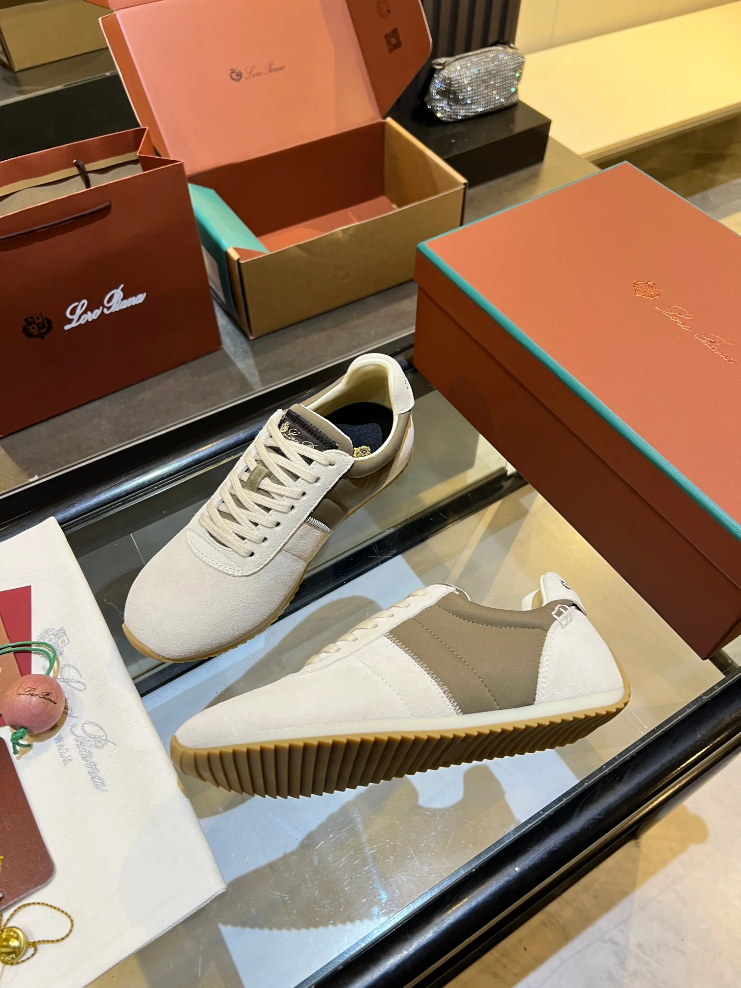 LORO PIANA Sneakers Cream-Brown B40202609111846 - Image 2