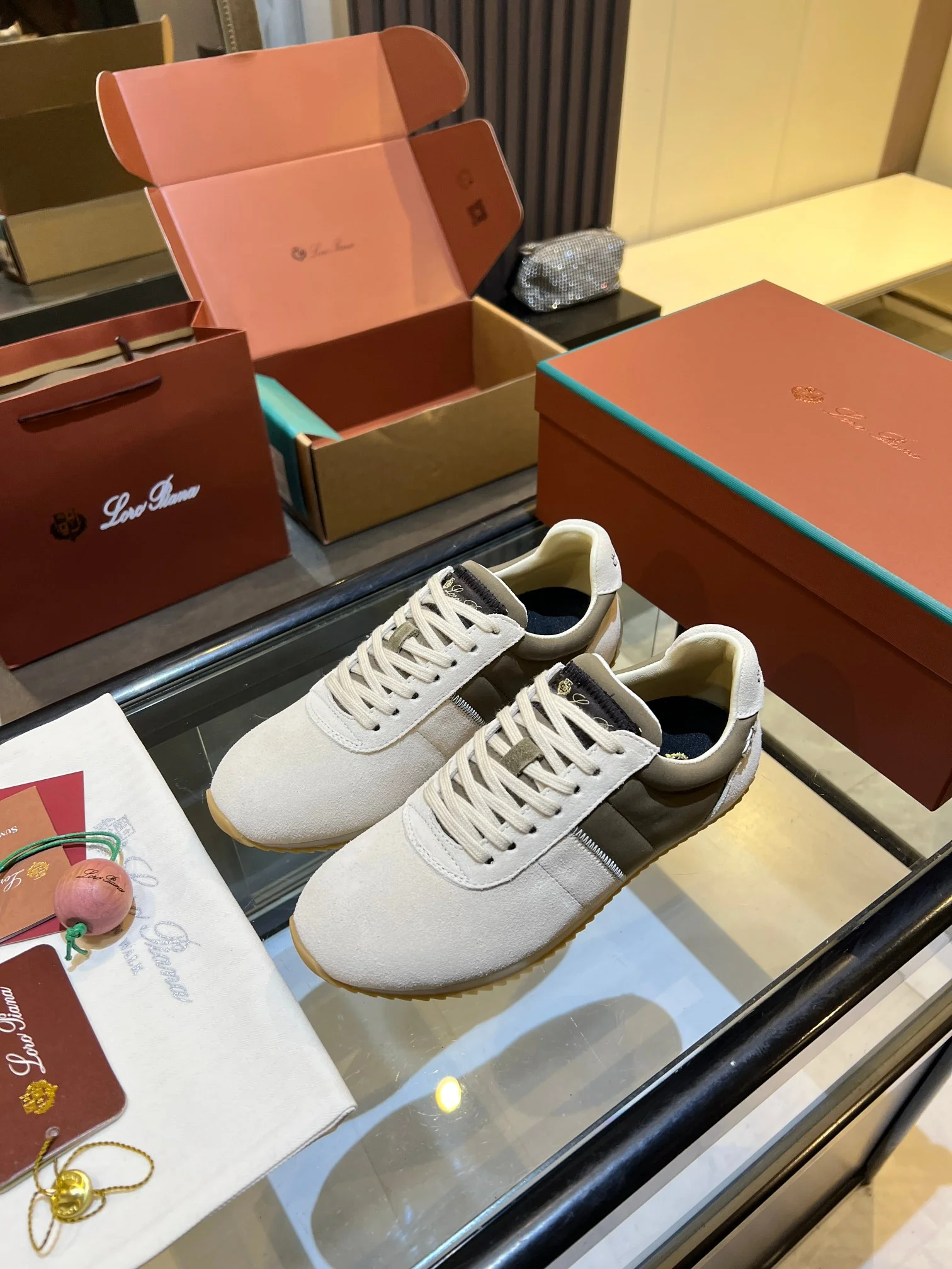 LORO PIANA Sneakers Cream-Brown B40202609111846 - Image 3