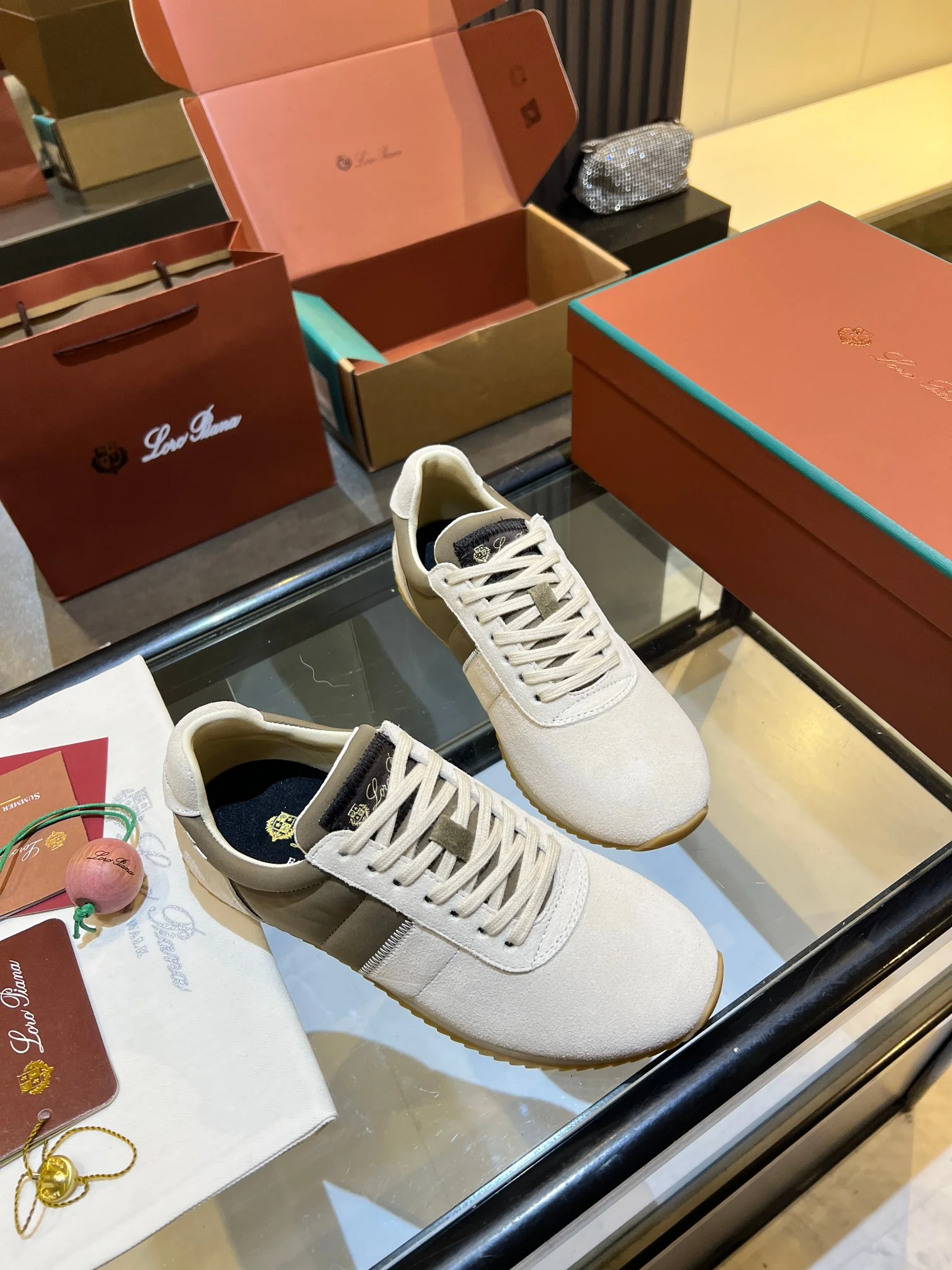 LORO PIANA Sneakers Cream-Brown B40202609111846 - Image 4