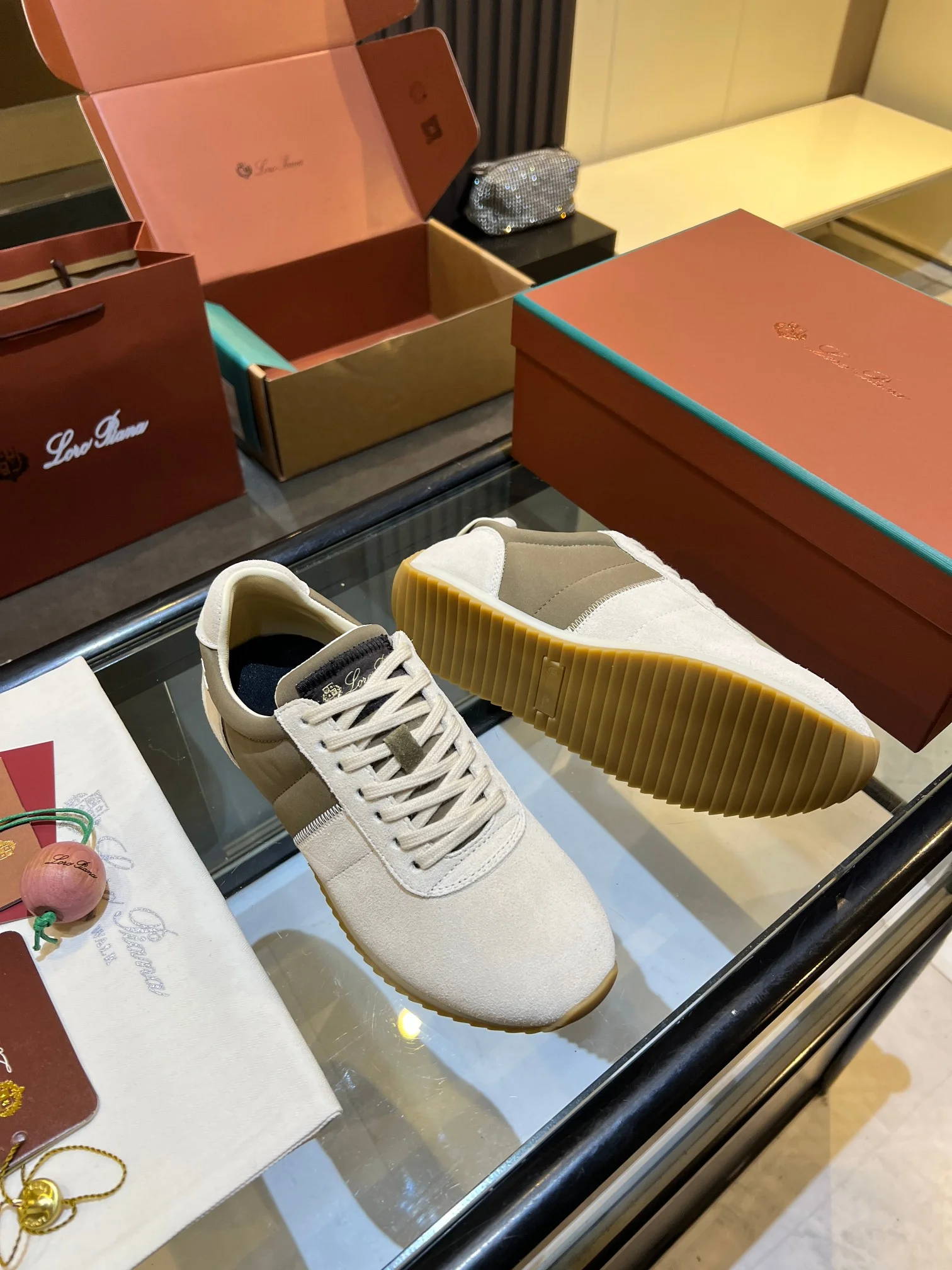 LORO PIANA Sneakers Cream-Brown B40202609111846 - Image 5
