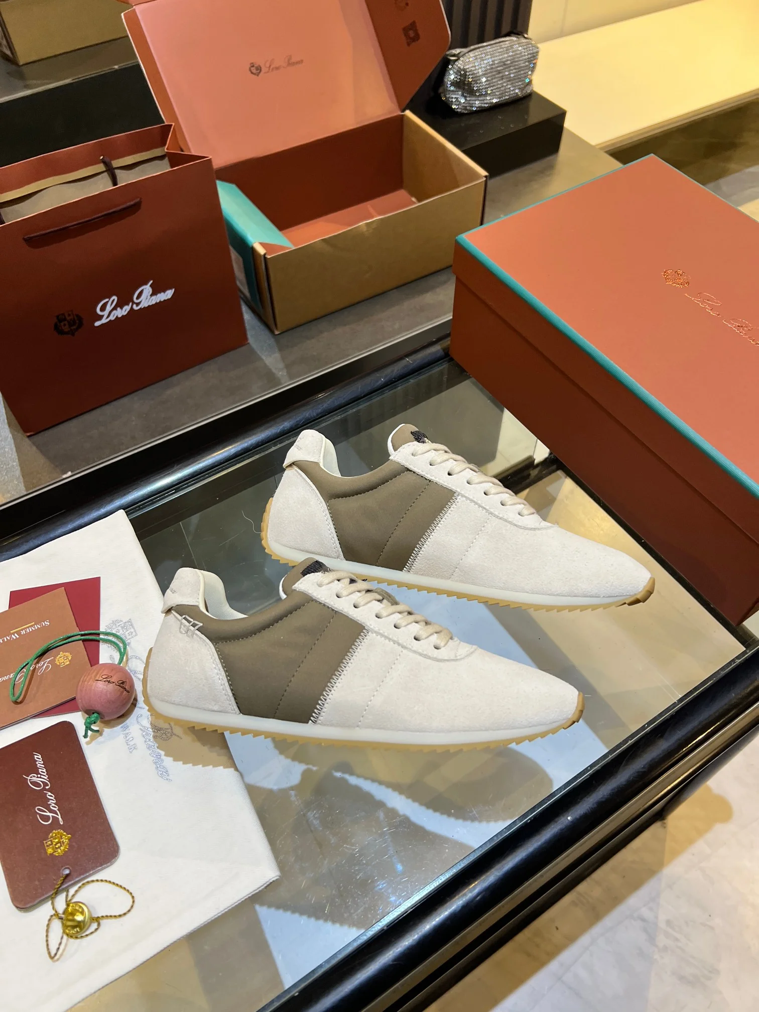 LORO PIANA Sneakers Cream-Brown B40202609111846 - Image 6