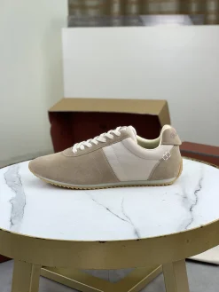 LORO PIANA Sneakers Suede Leather Beige-Cream EU35-44 C00202609111095