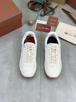 Alternative view of LORO PIANA Sneakers Suede Leather White-Tan EU35-44 C00202609111092