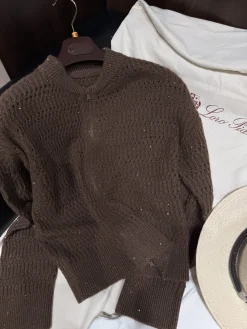 LORO PIANA Sweaters Brown-Gold S-L D95202609063077
