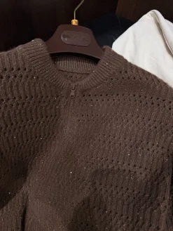 Alternative view of LORO PIANA Sweaters Brown-Gold S-L D95202609063077