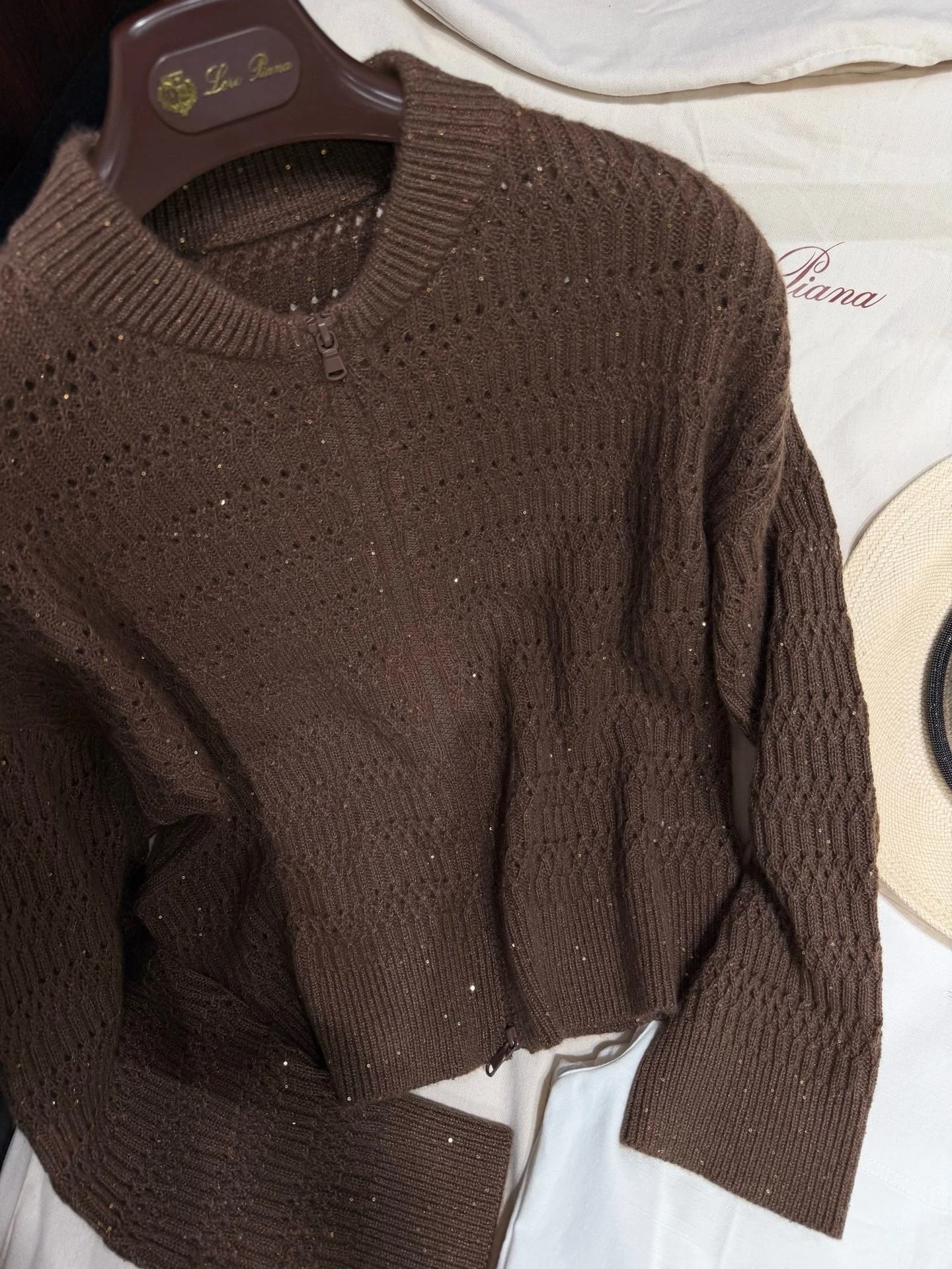 LORO PIANA Sweaters Brown-Gold S-L D95202609063077 - Image 8