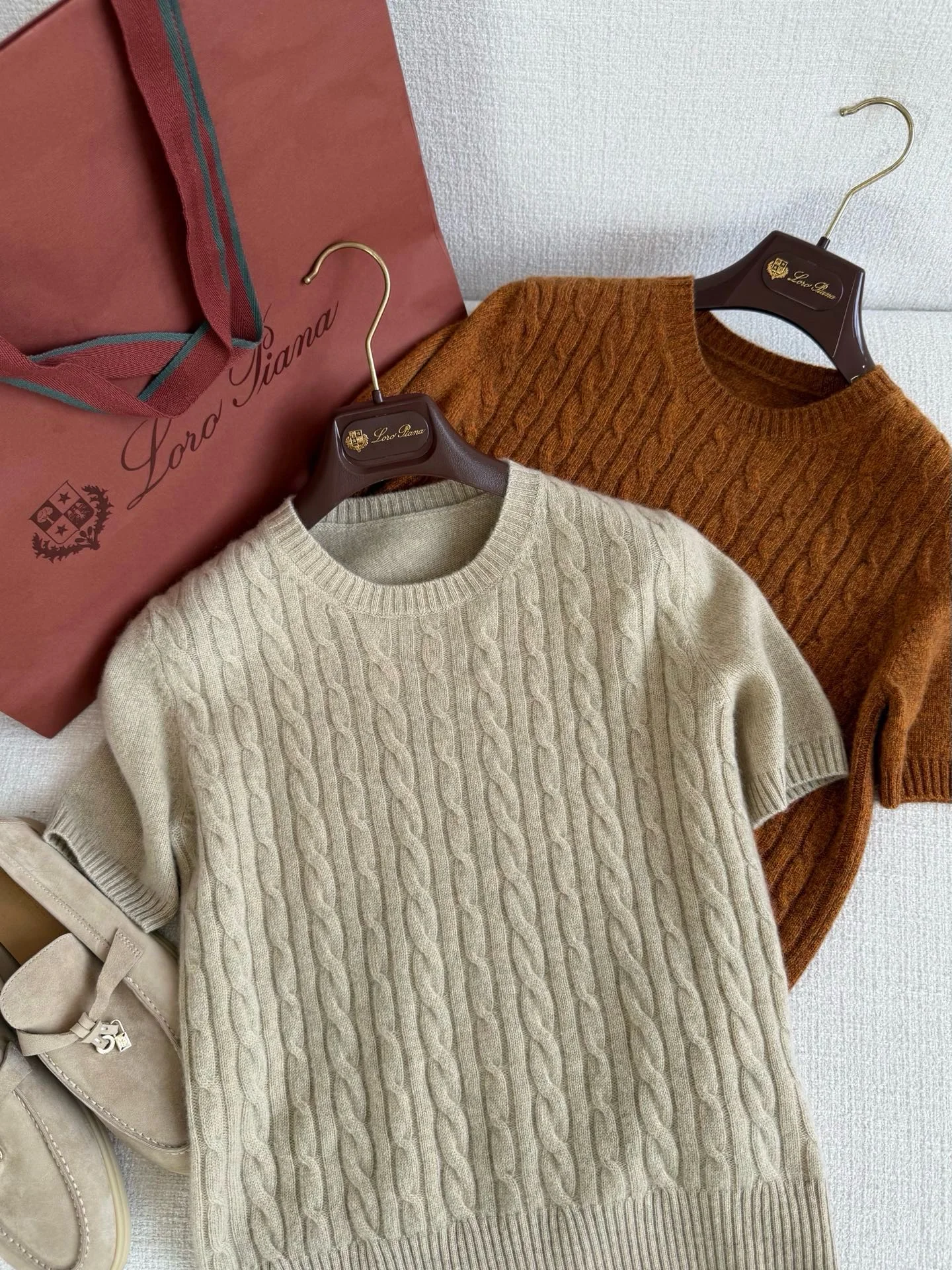 LORO PIANA Sweaters Cashmere Beige-Brown S-L C05202609061559