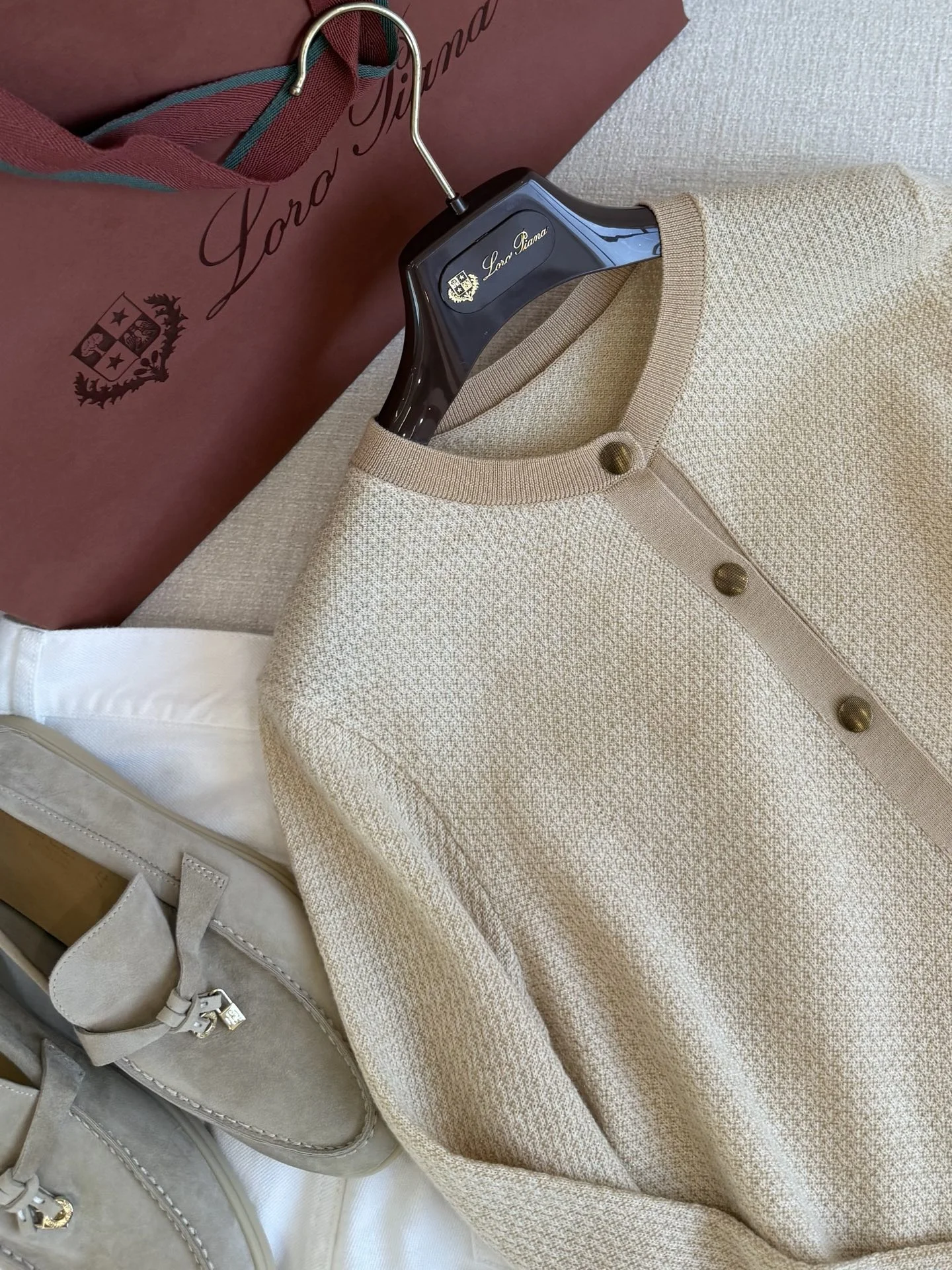 LORO PIANA Sweaters Cashmere Beige-Brown S-L C85202609060275 - Image 2