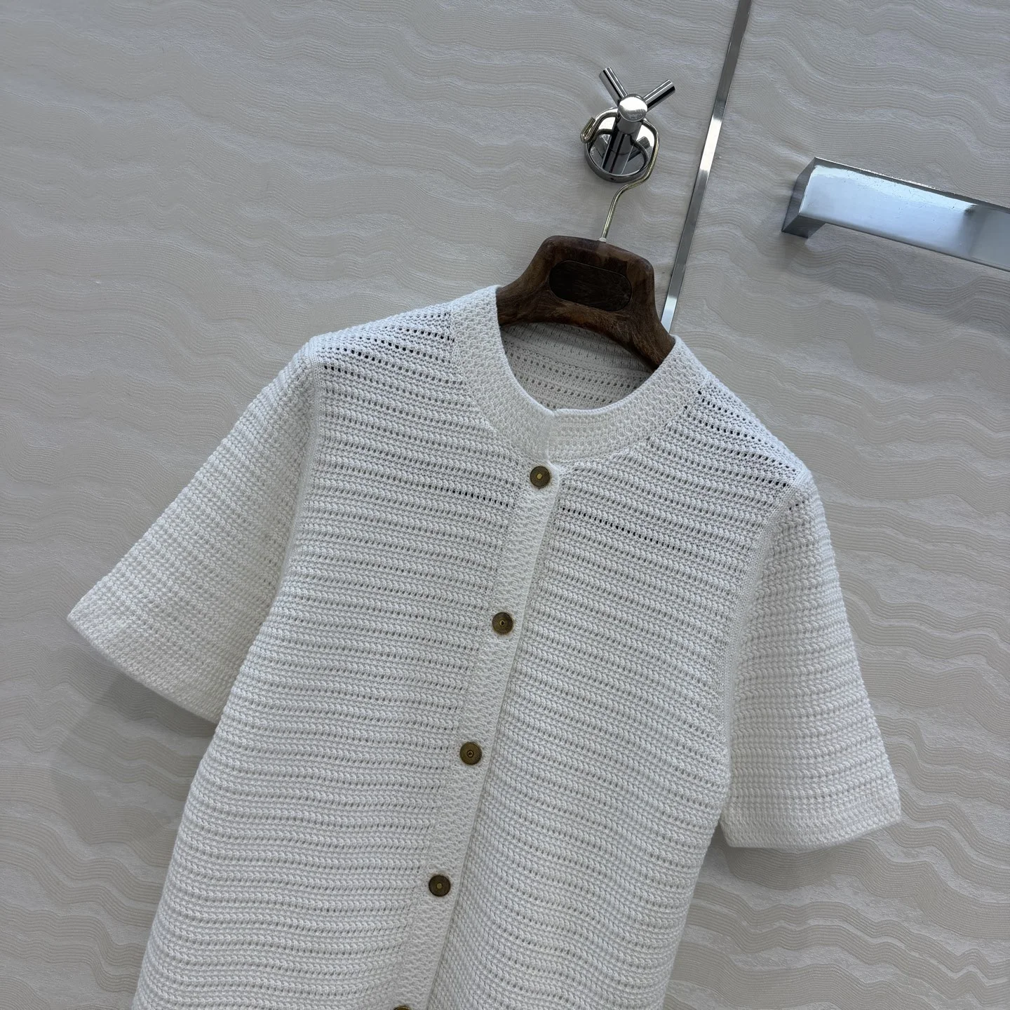 LORO PIANA Sweaters Cotton White-Brown S-L B20202609061273 - Image 2