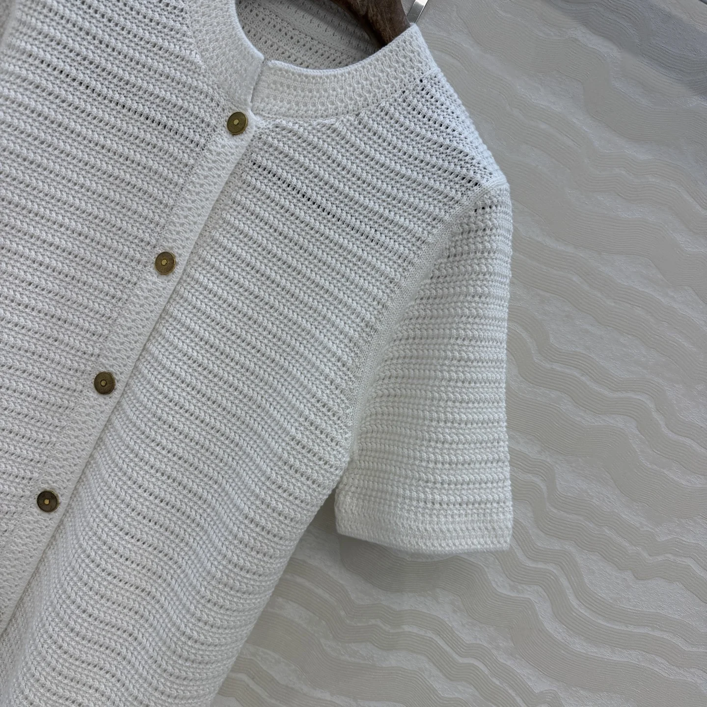 LORO PIANA Sweaters Cotton White-Brown S-L B20202609061273 - Image 3
