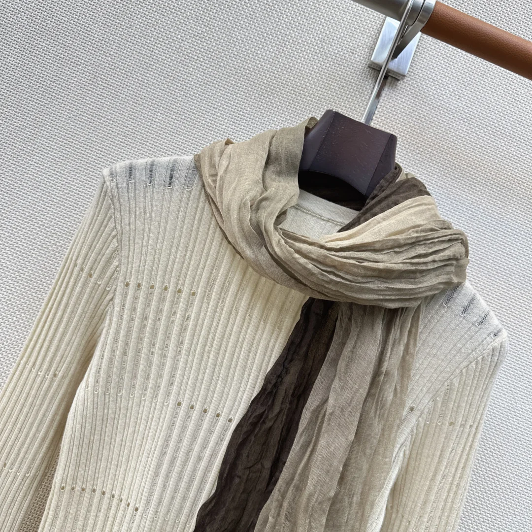 LORO PIANA Sweaters Cream-Brown S-L B15202609060540 - Image 4