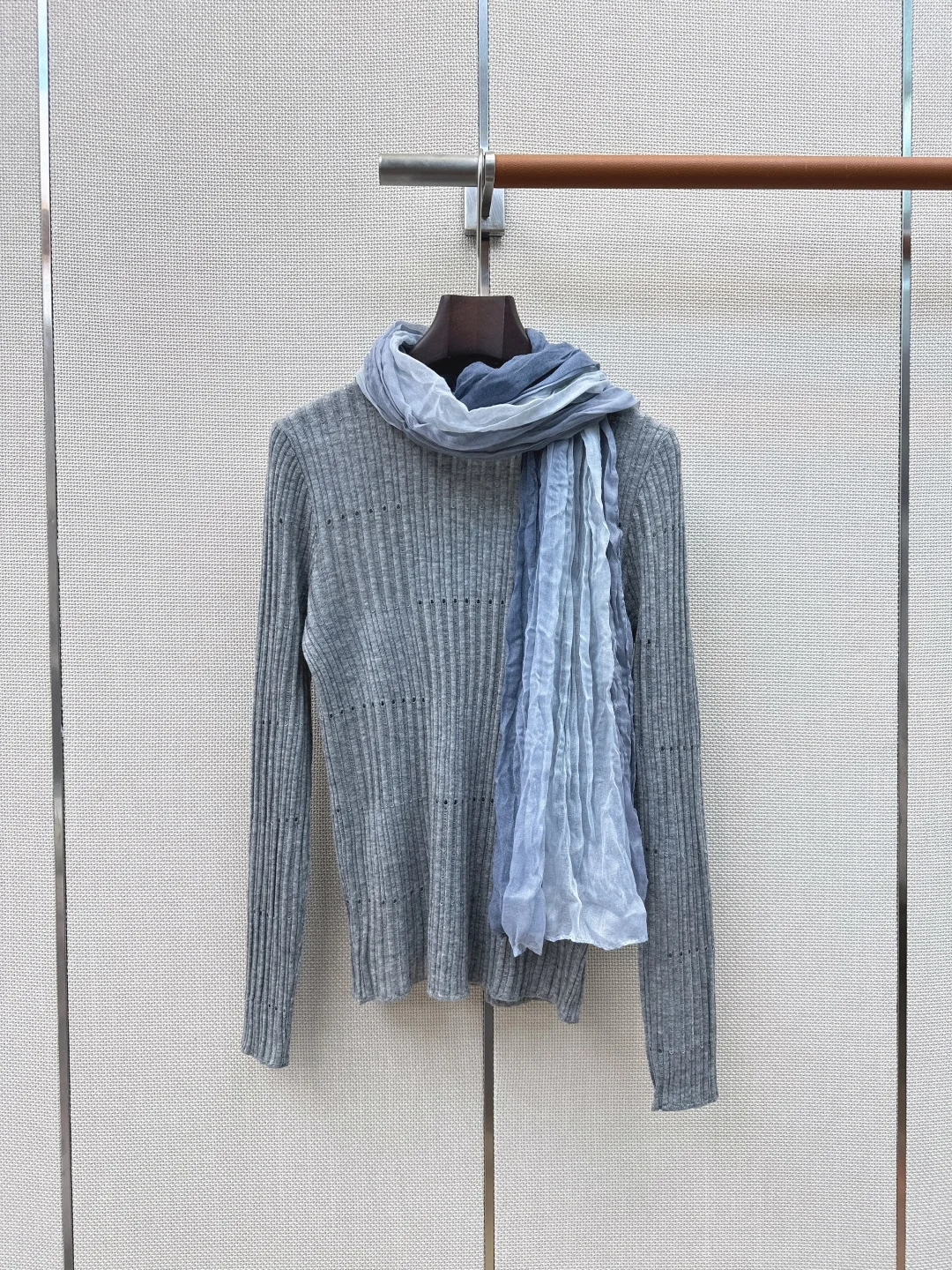 LORO PIANA Sweaters Grey-Blue S-L B15202609060541 - Image 2