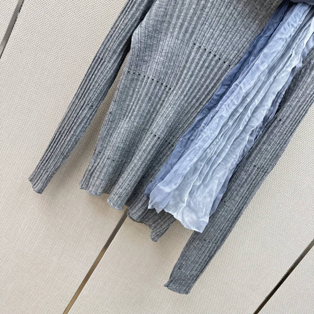 LORO PIANA Sweaters Grey-Blue S-L B15202609060541 - Image 6