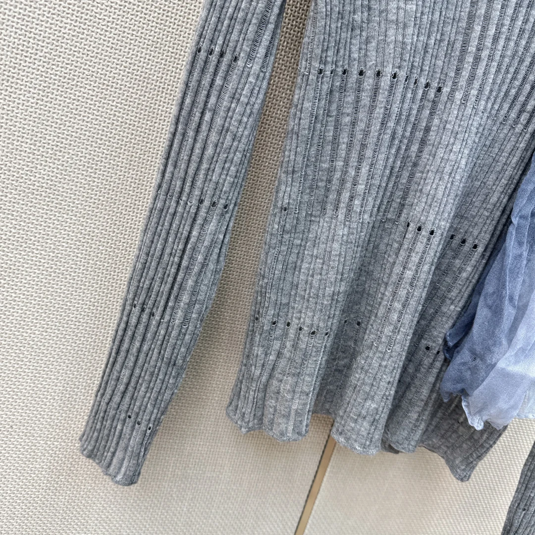 LORO PIANA Sweaters Grey-Blue S-L B15202609060541 - Image 7