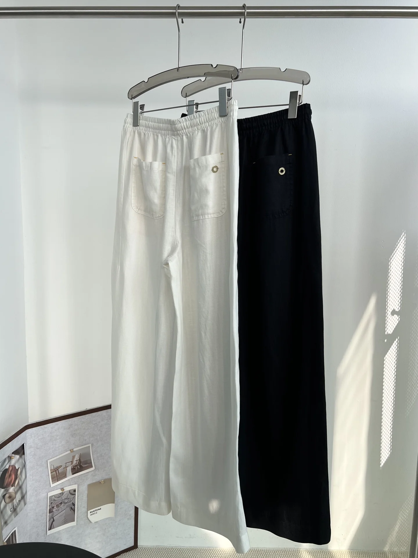 LORO PIANA Trousers Linen Lyocell Black-White S-XL B45202609063547 - Image 3