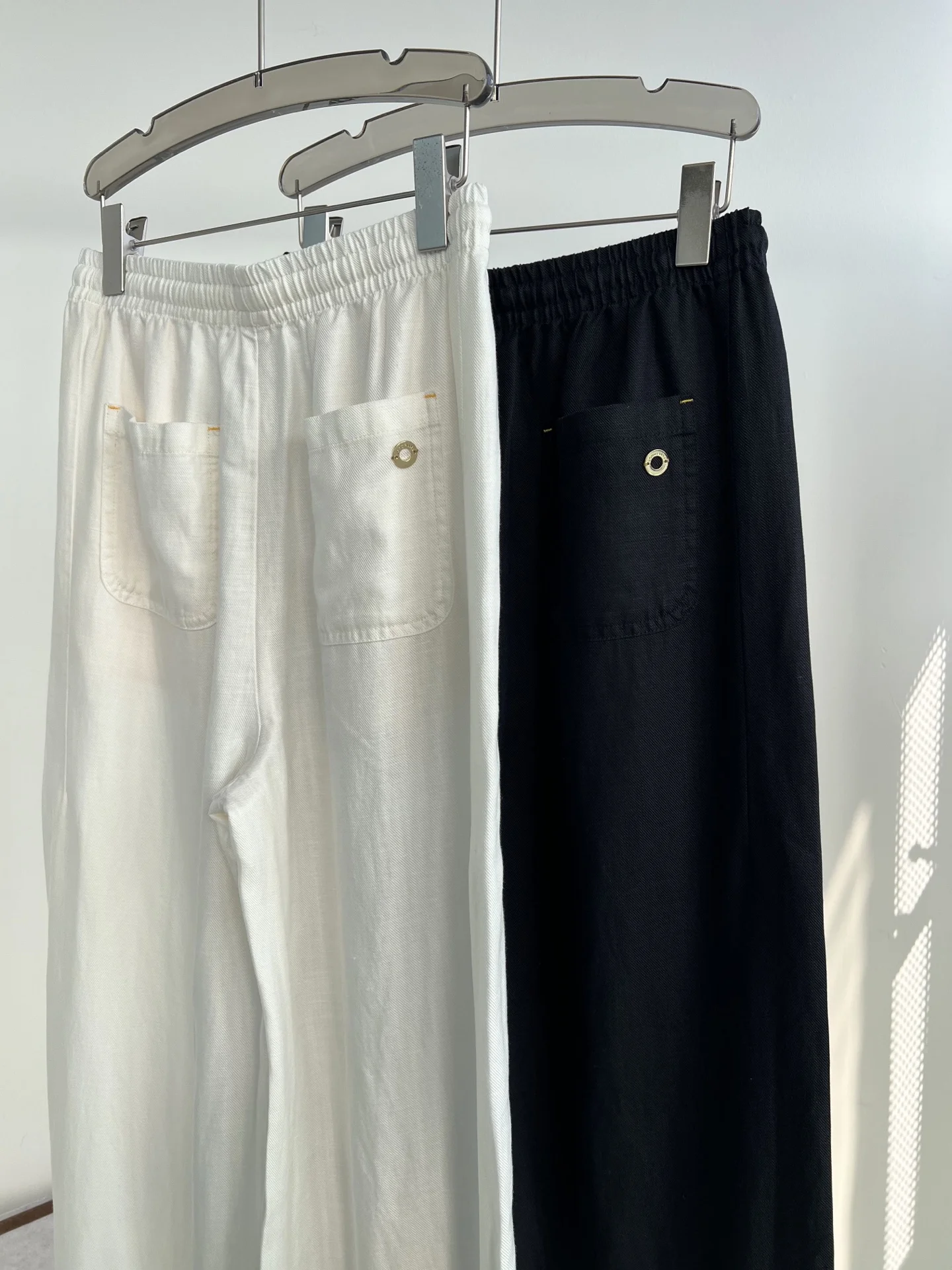 LORO PIANA Trousers Linen Lyocell Black-White S-XL B45202609063547 - Image 4