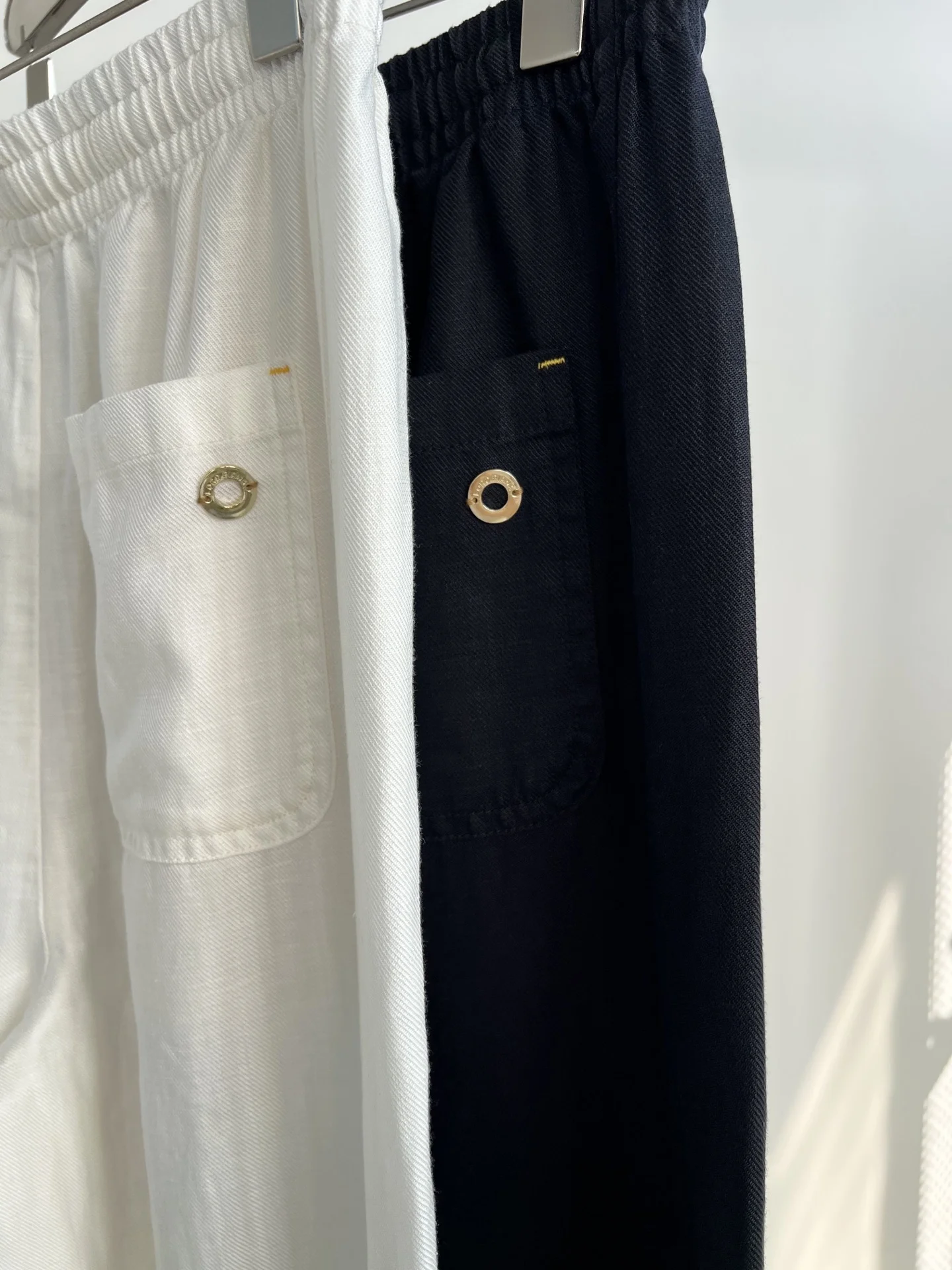 LORO PIANA Trousers Linen Lyocell Black-White S-XL B45202609063547 - Image 5
