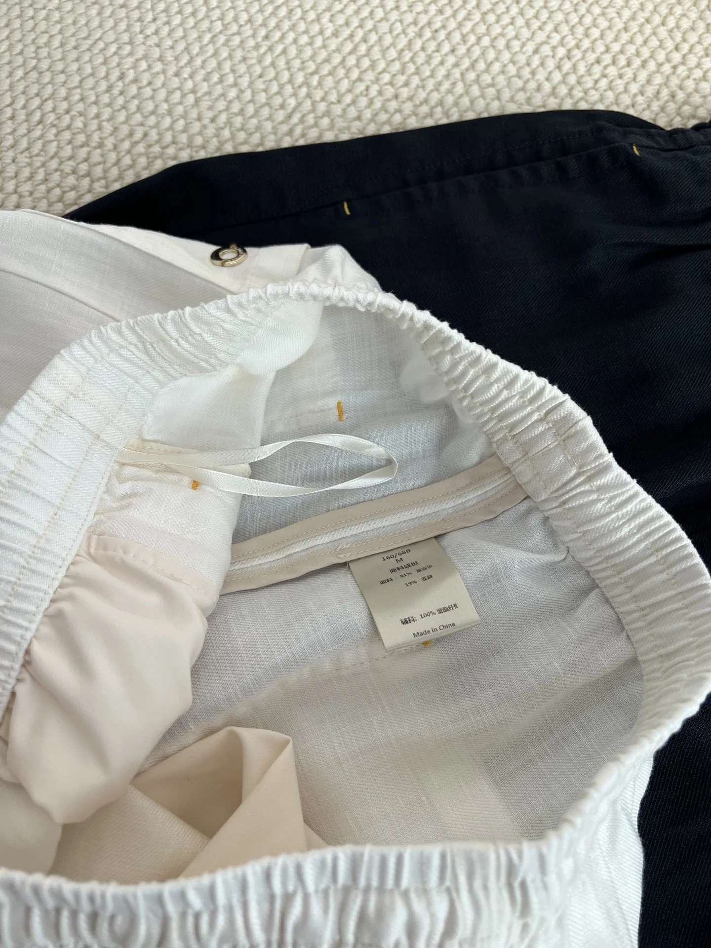 LORO PIANA Trousers Linen Lyocell Black-White S-XL B45202609063547 - Image 9