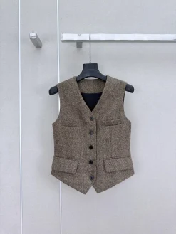 Alternative view of LORO PIANA Vests Brown-Black S-M-L C45202609063495