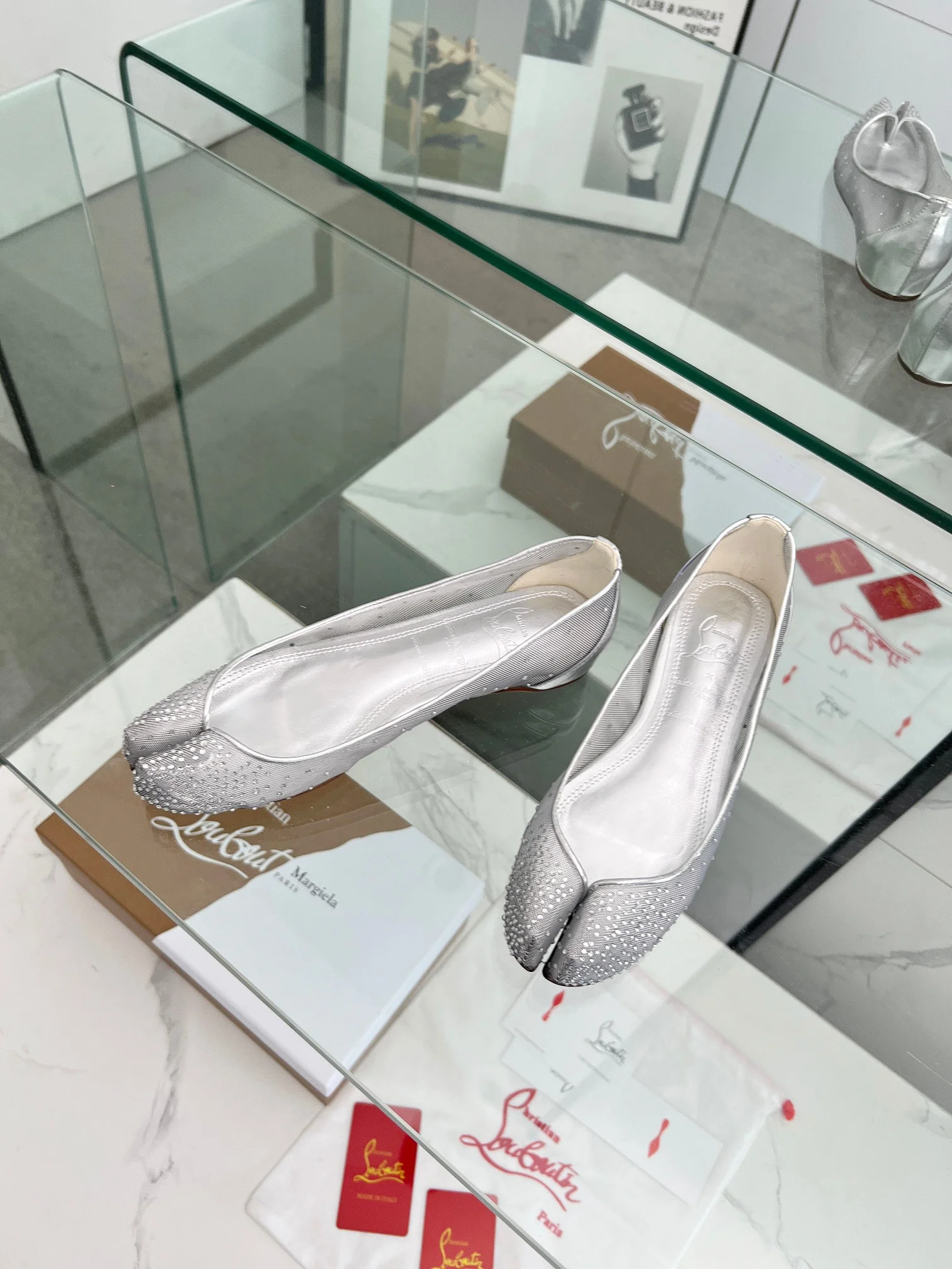 LOUBOUTIN Flats Silver B80202609110006 - Image 10