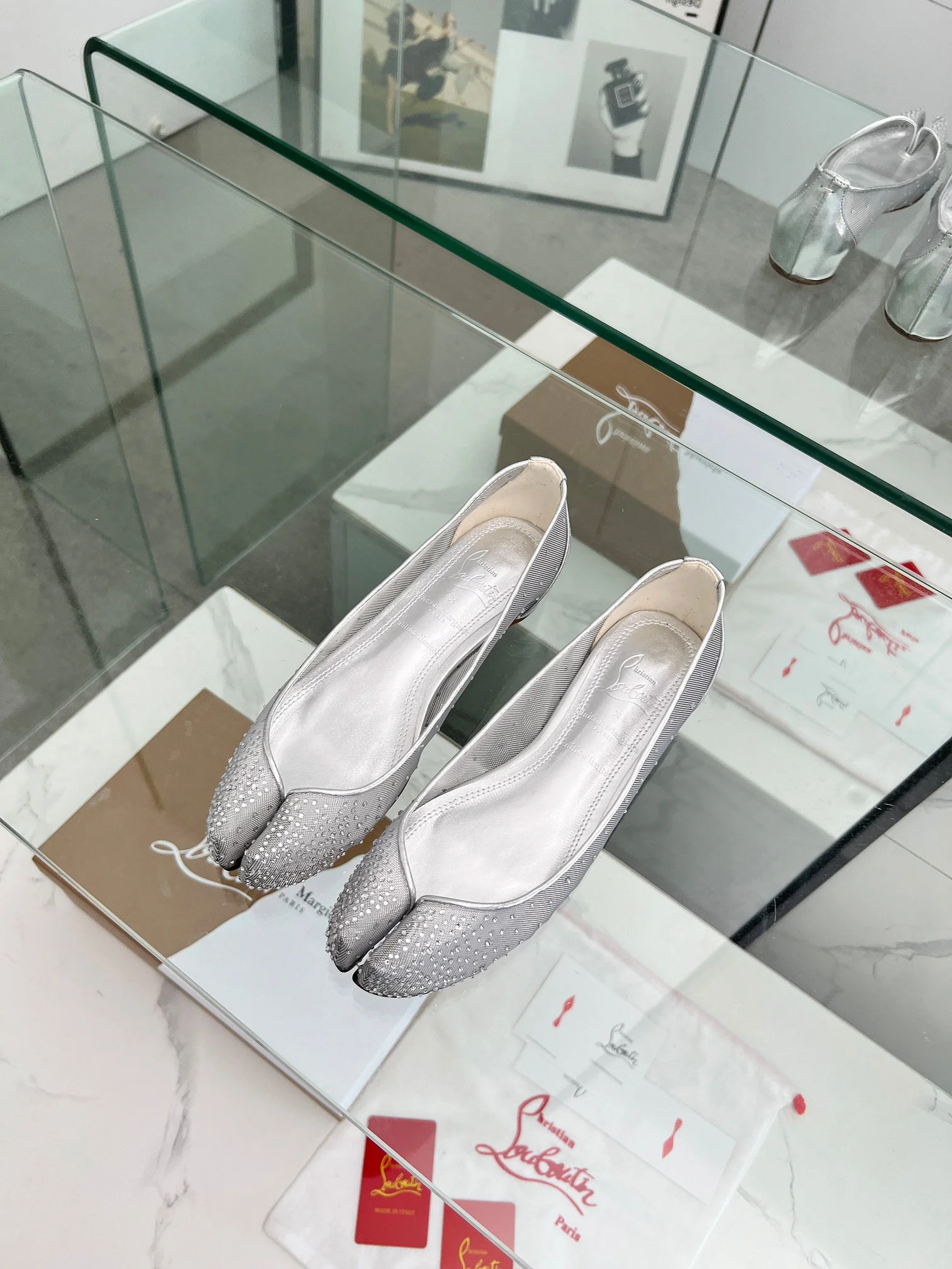 LOUBOUTIN Flats Silver B80202609110006 - Image 2