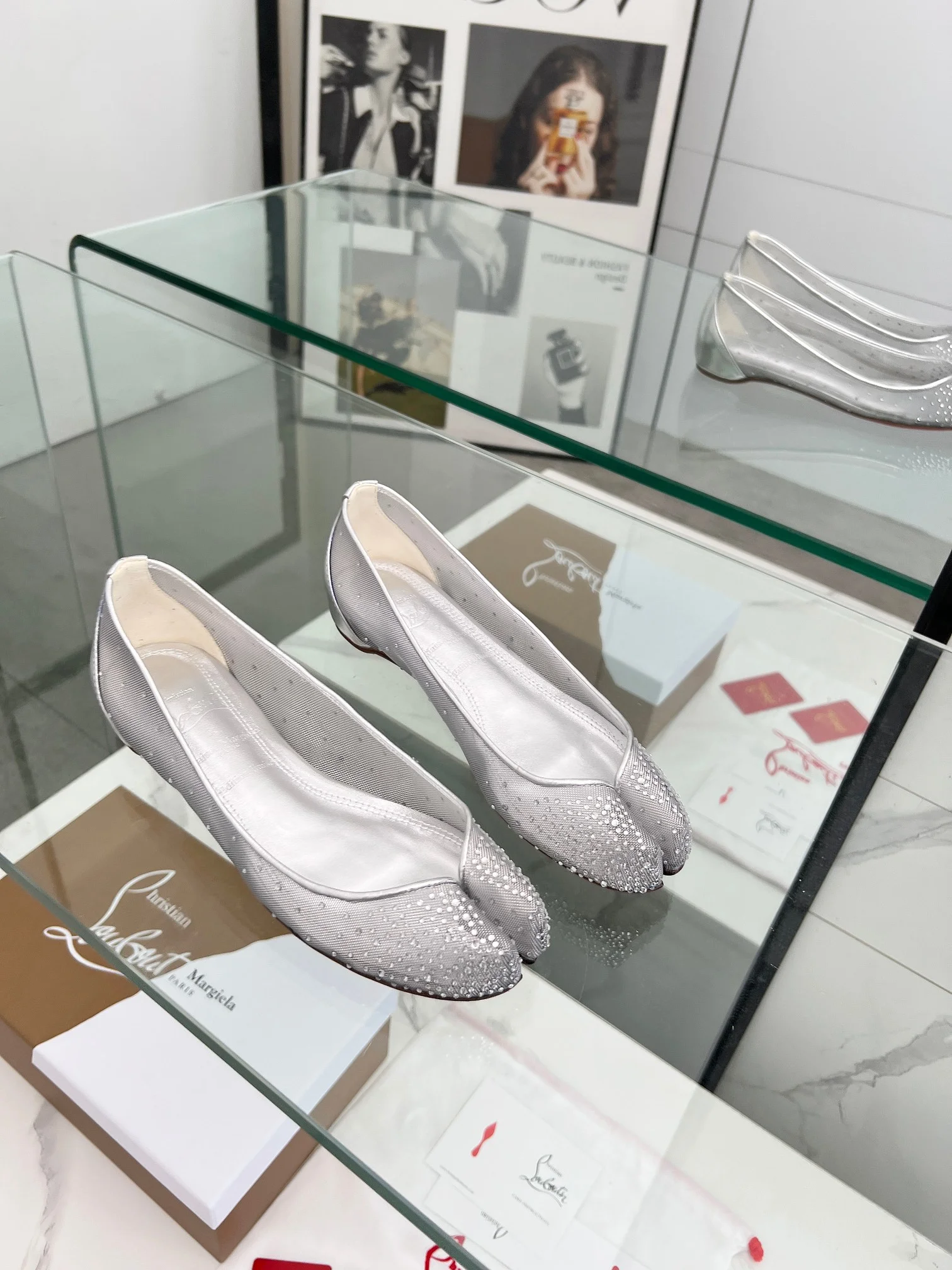 LOUBOUTIN Flats Silver B80202609110006 - Image 8