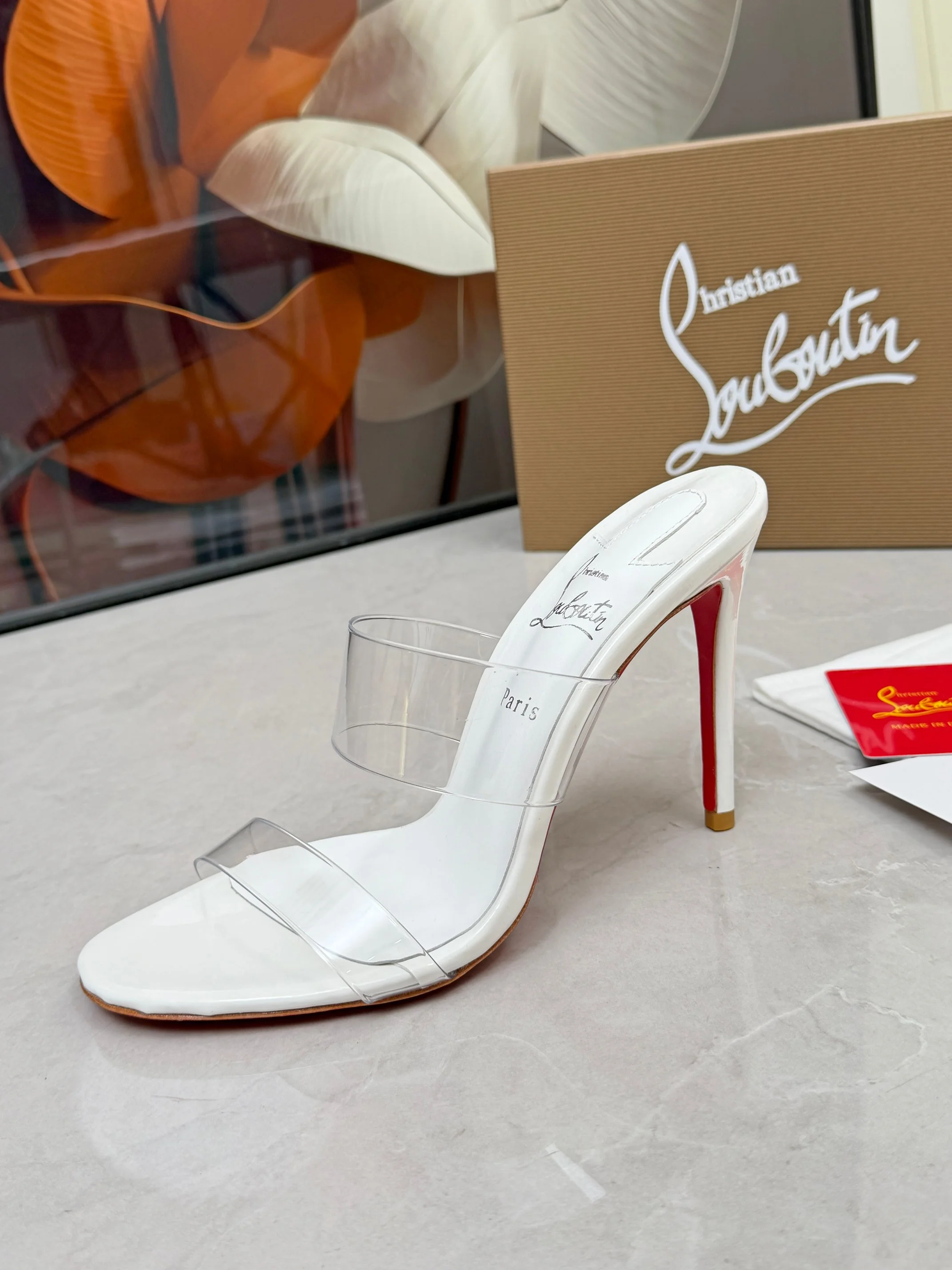 LOUBOUTIN Heels Leather White-Clear EU35-39 B60202609110018