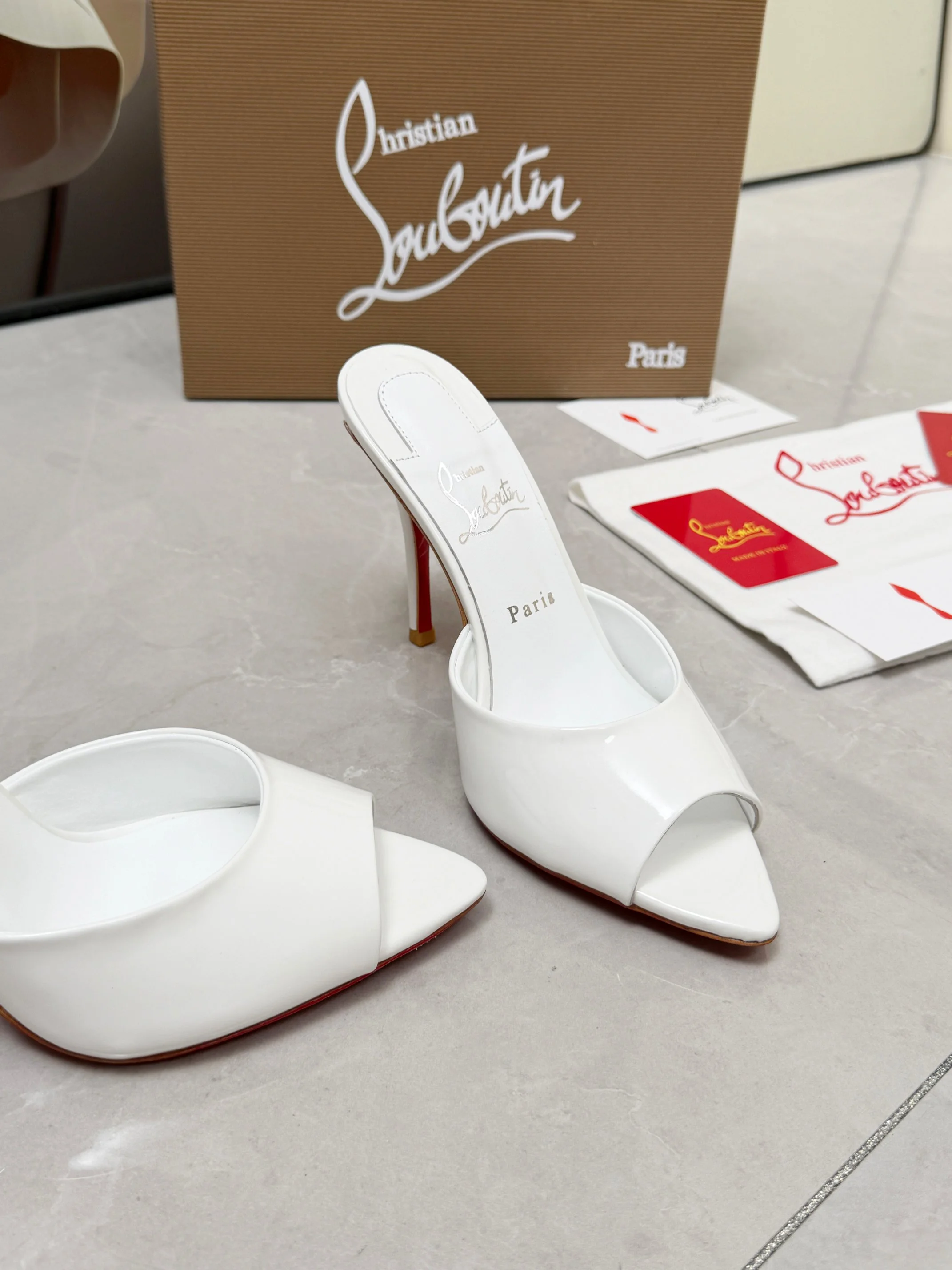 LOUBOUTIN Heels White-Red B60202609110677 - Image 6