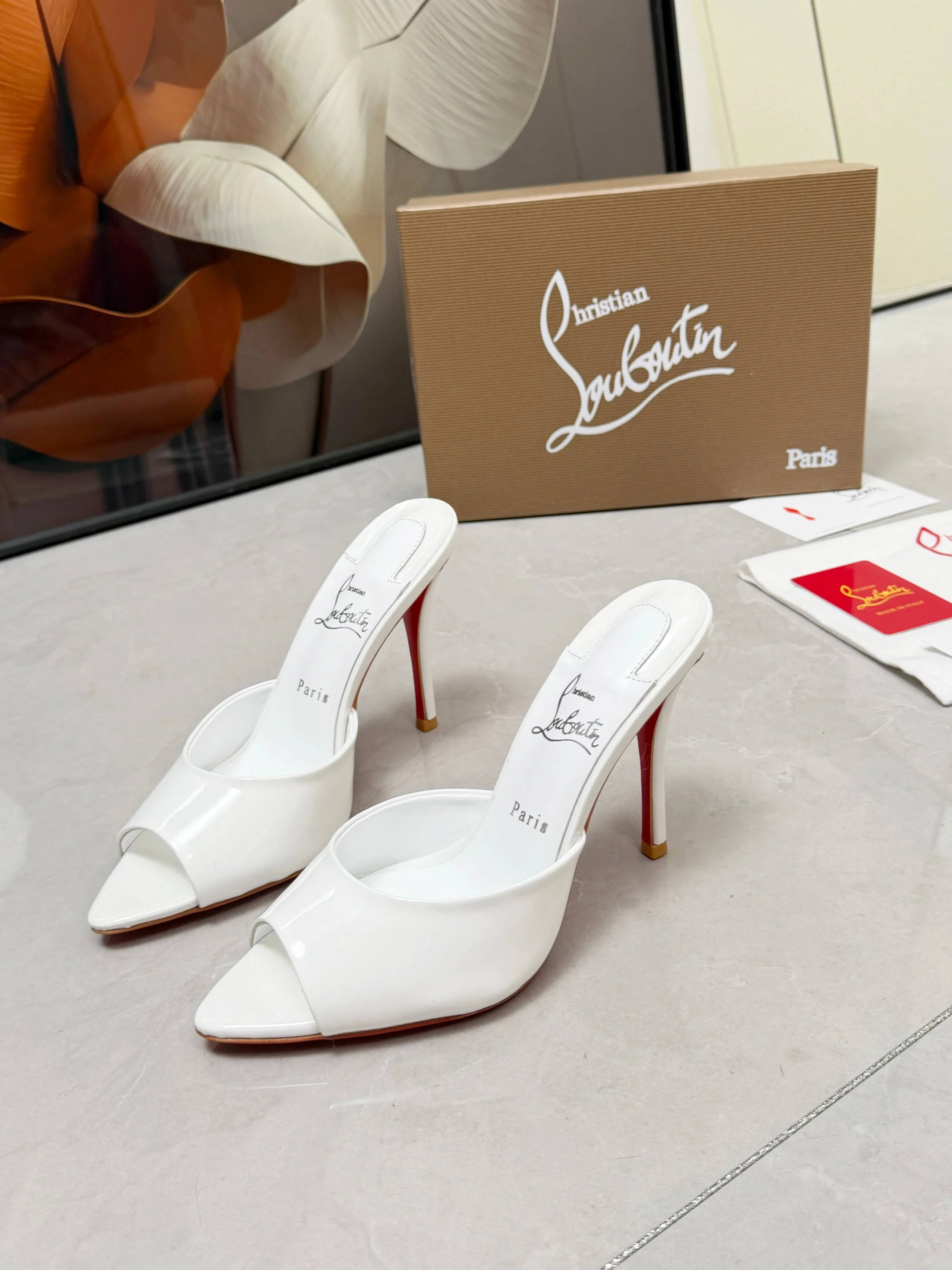 LOUBOUTIN Heels White-Red B60202609110677 - Image 7