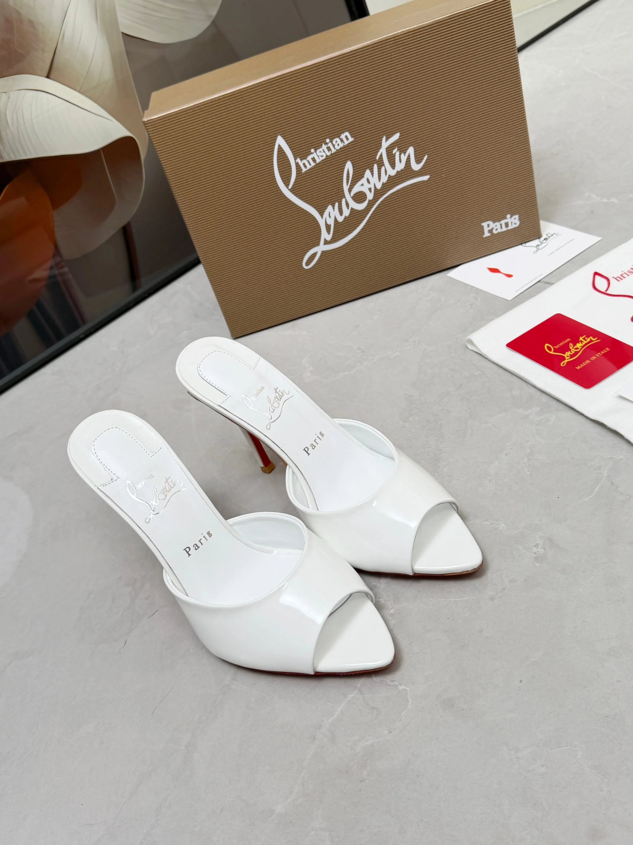 LOUBOUTIN Heels White-Red B60202609110677 - Image 9