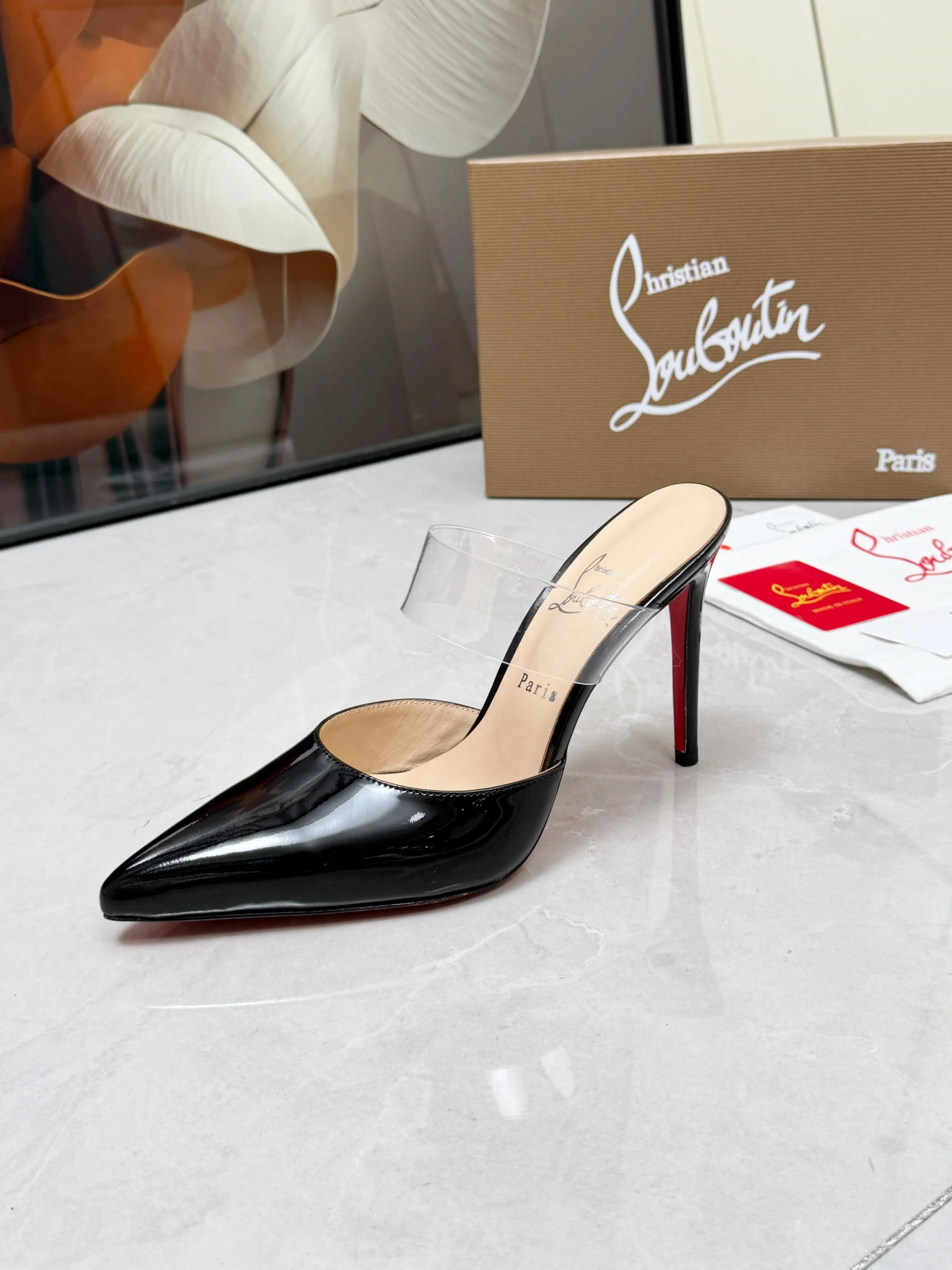 LOUBOUTIN Mules Black-Clear B80202609110683