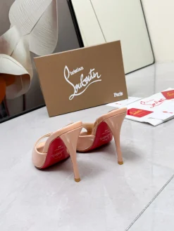 Alternative view of LOUBOUTIN Mules Patent Leather Nude-Red EU35-39 B60202609110678