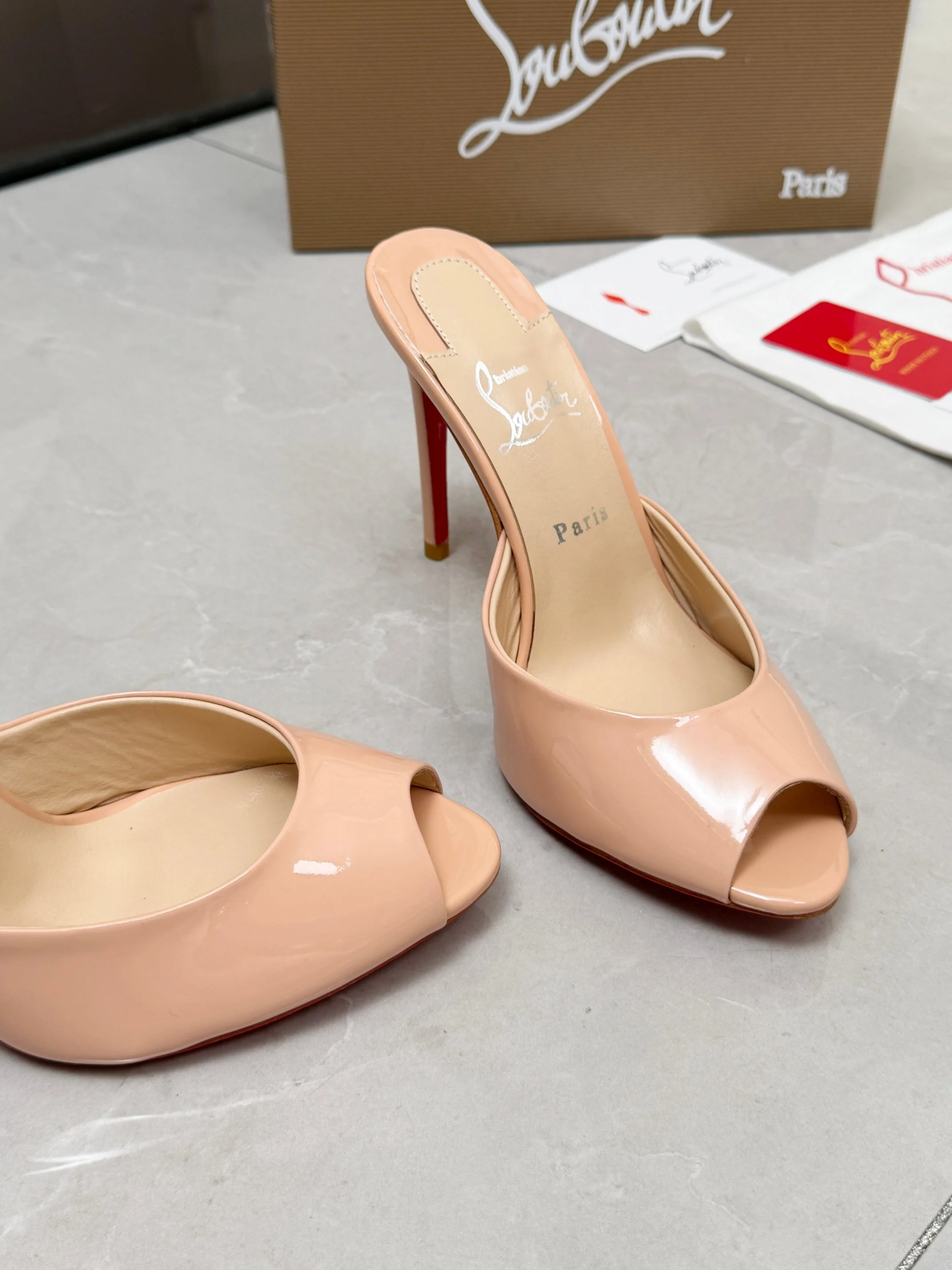 LOUBOUTIN Pumps Beige-Red B60202609110674 - Image 6
