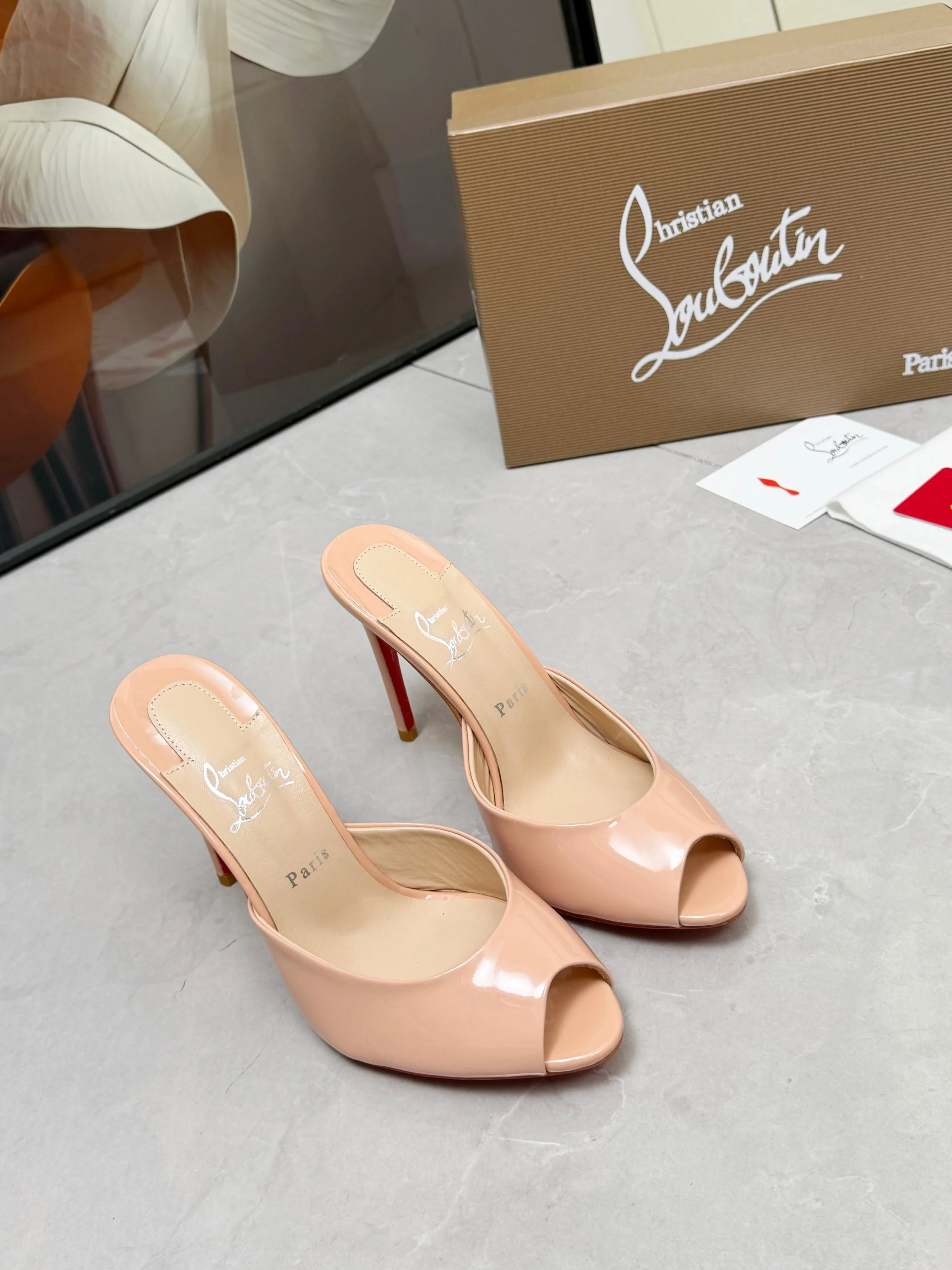 LOUBOUTIN Pumps Beige-Red B60202609110674 - Image 8