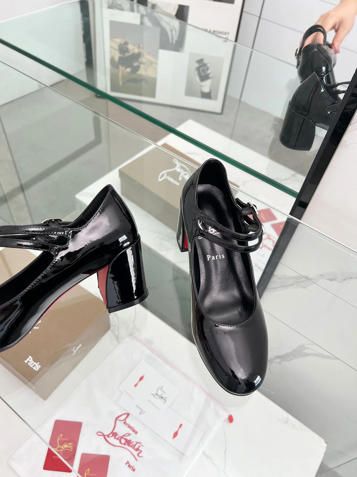 LOUBOUTIN Pumps Black-Red B80202609110010 - Image 7