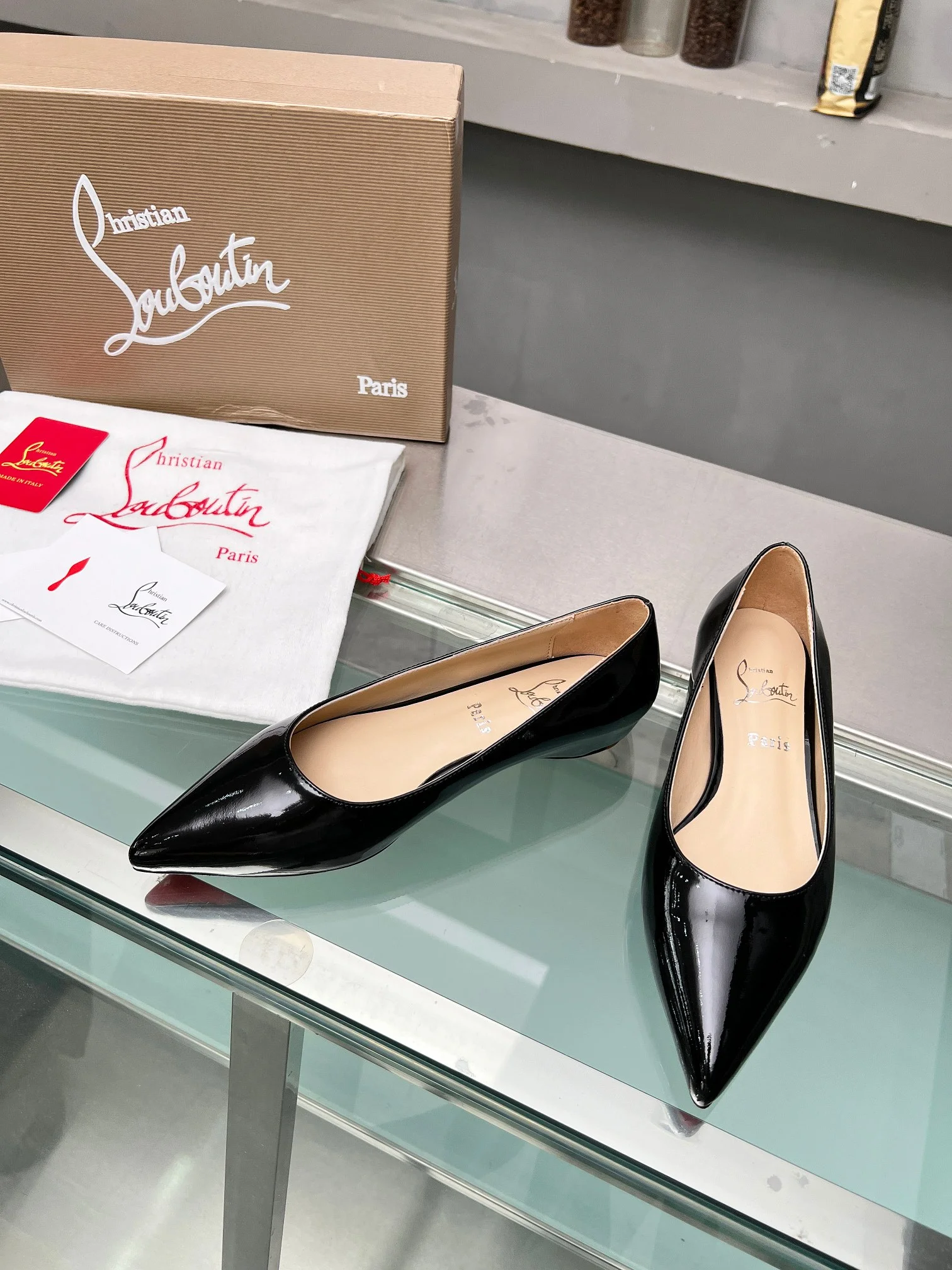 LOUBOUTIN Pumps Patent Leather Black EU35-39 B60202609110032 - Image 8