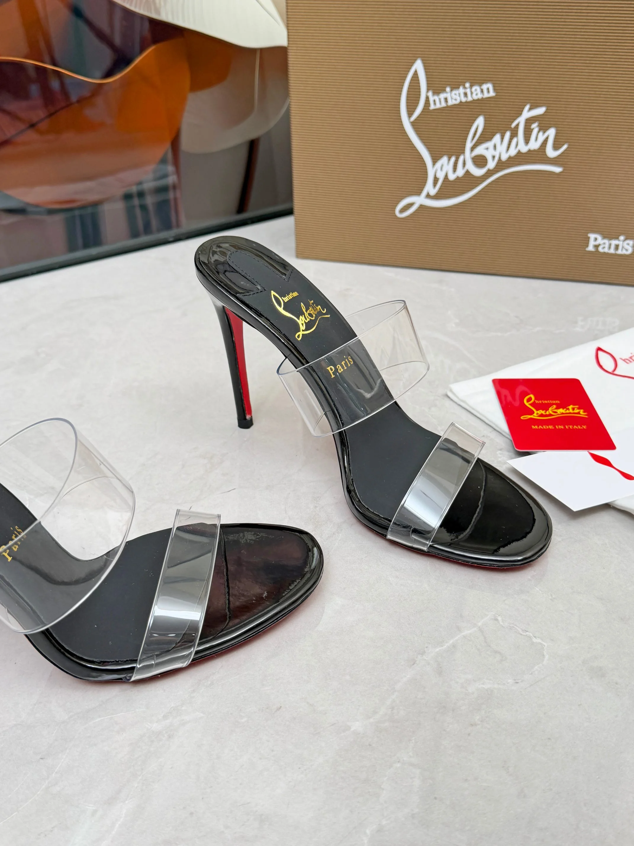 LOUBOUTIN Sandals Black-Red B60202609110017 - Image 6