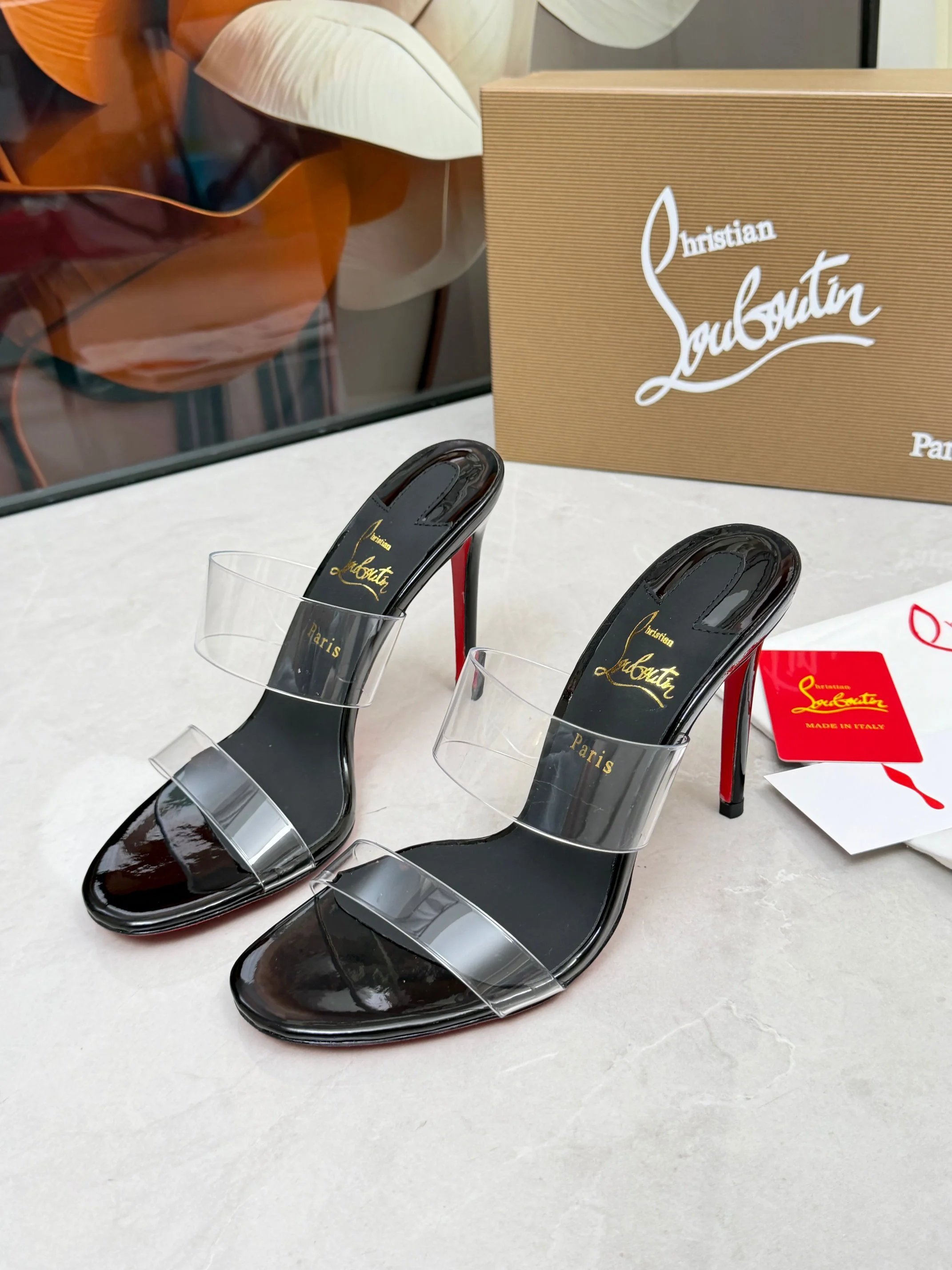 LOUBOUTIN Sandals Black-Red B60202609110017 - Image 8