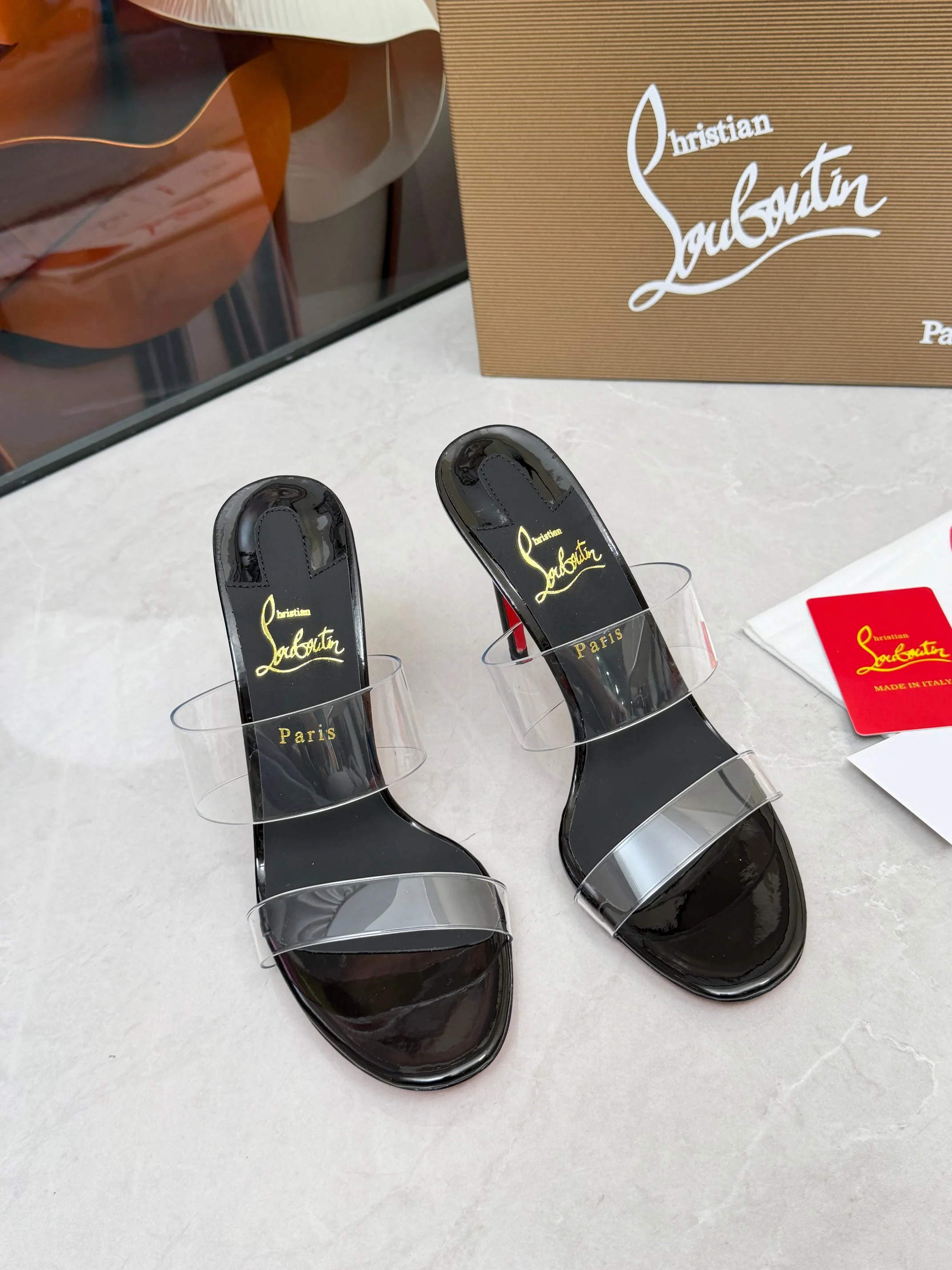 LOUBOUTIN Sandals Black-Red B60202609110017 - Image 9