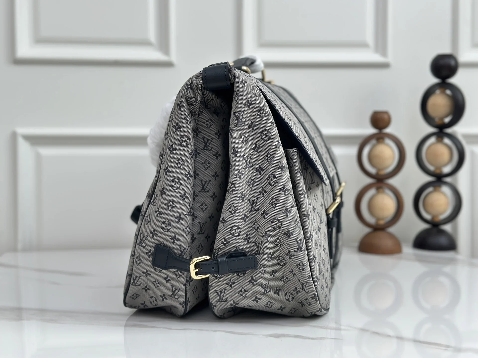 LV Backpacks Bags Gray-Navy 43X30X20CM G80202609090311 - Image 4