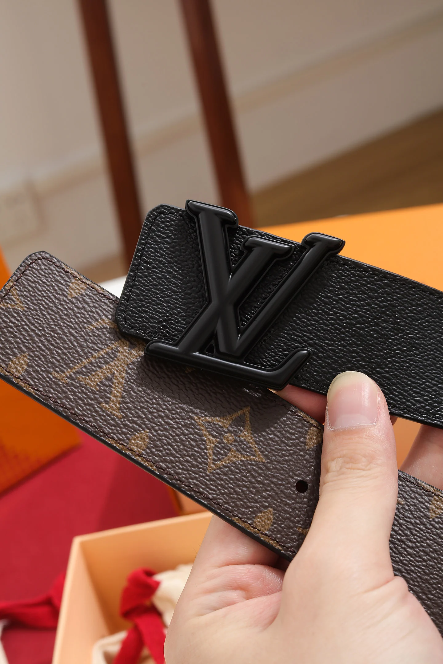 LV Belts Coated Canvas Black-Brown A70202609070311 - Image 3