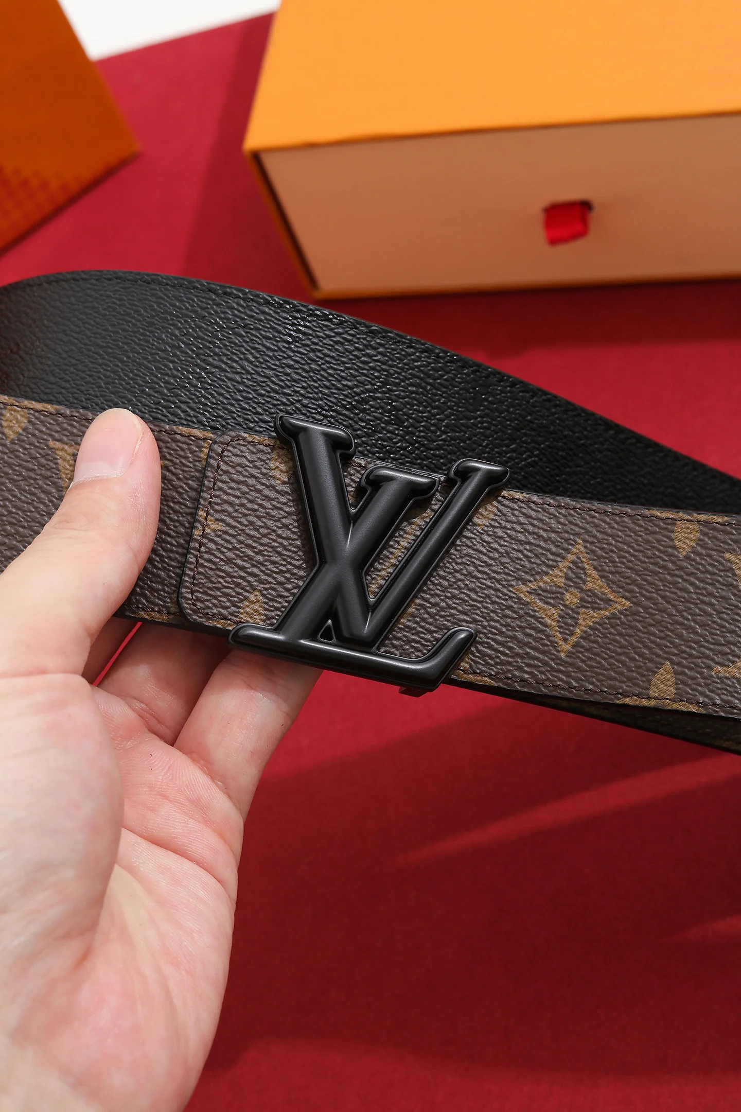 LV Belts Coated Canvas Black-Brown A70202609070311 - Image 4