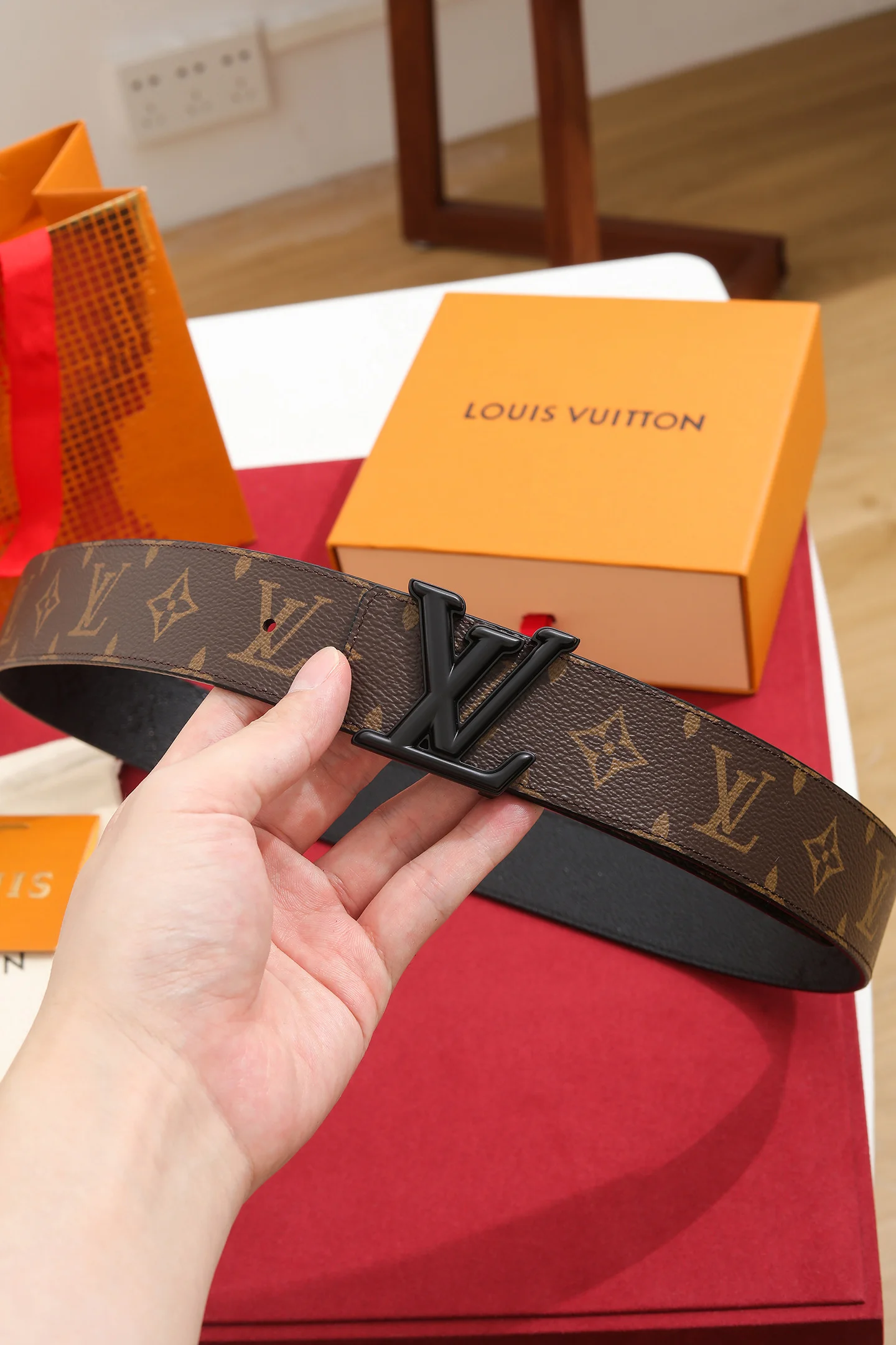 LV Belts Coated Canvas Black-Brown A70202609070311 - Image 5