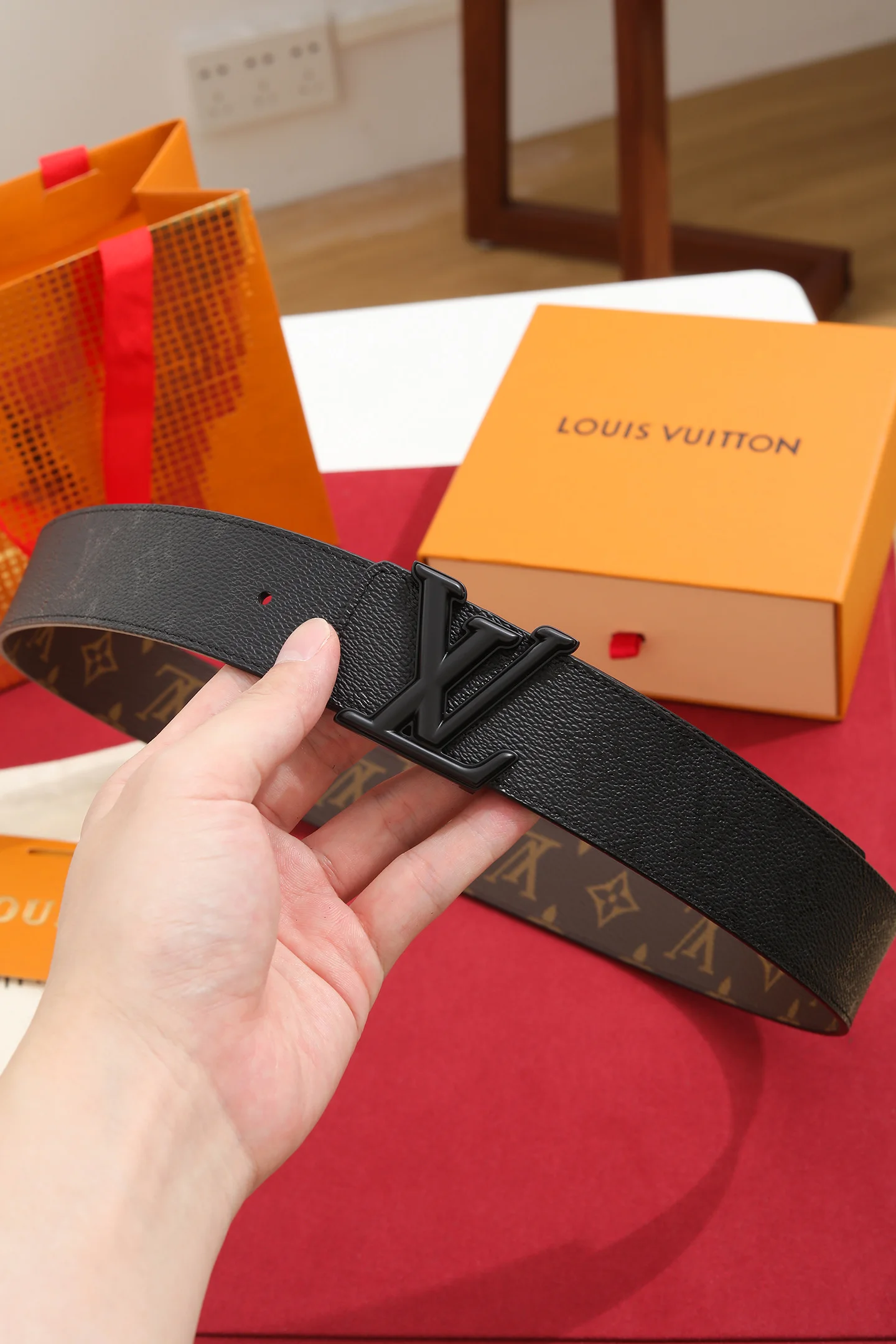 LV Belts Coated Canvas Black-Brown A70202609070311 - Image 6